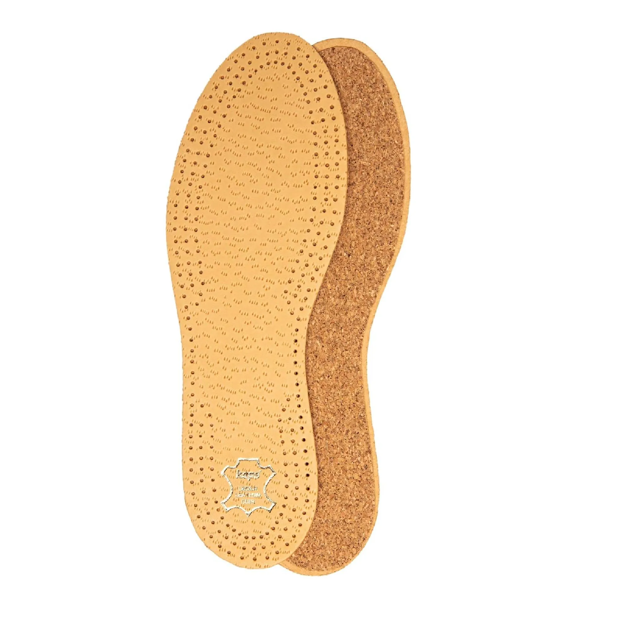 3 Pair Pack Shoe Insoles Made of Vegetable Tanned Sheepskin Leather and Natural Cork, Elegant and Comfortable