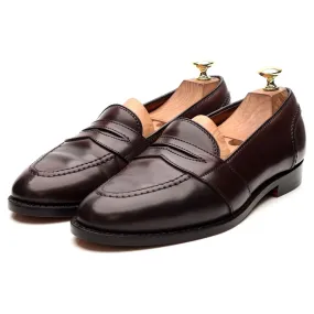 '684' Burgundy Cordovan Leather Loafers UK 7.5 US 8