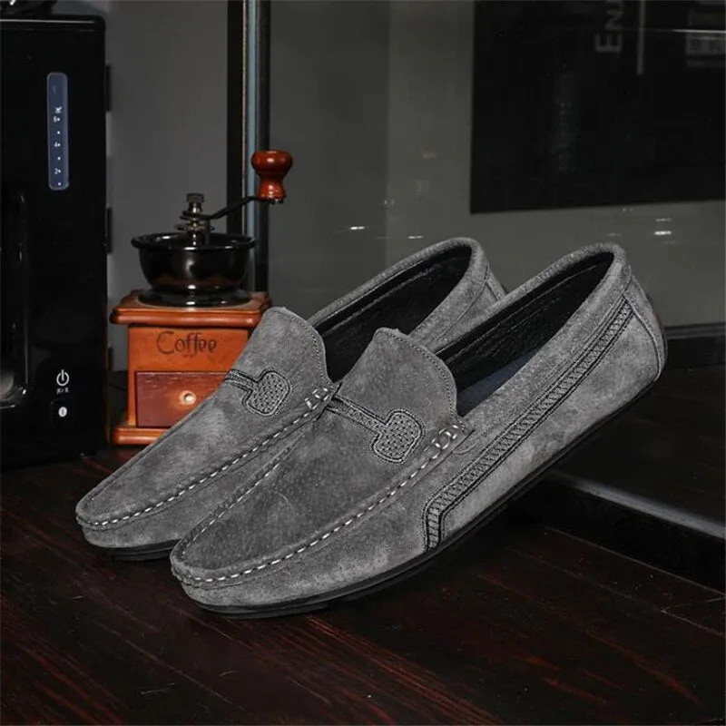 Advbridge Fashion Men Shoes Genuine Leather Men Loafers Male Casual Shoes Soft Moccasins Slip On Men's Driving Shoes Non-slip Man Flats