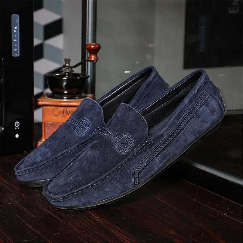 Advbridge Fashion Men Shoes Genuine Leather Men Loafers Male Casual Shoes Soft Moccasins Slip On Men's Driving Shoes Non-slip Man Flats