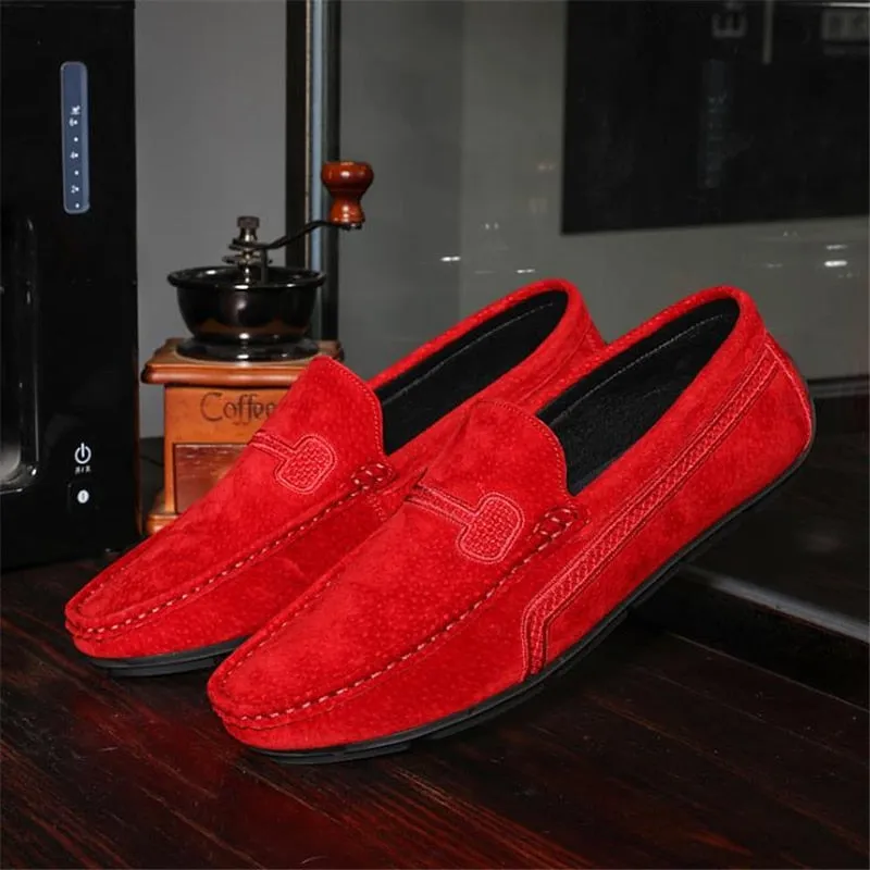 Advbridge Fashion Men Shoes Genuine Leather Men Loafers Male Casual Shoes Soft Moccasins Slip On Men's Driving Shoes Non-slip Man Flats