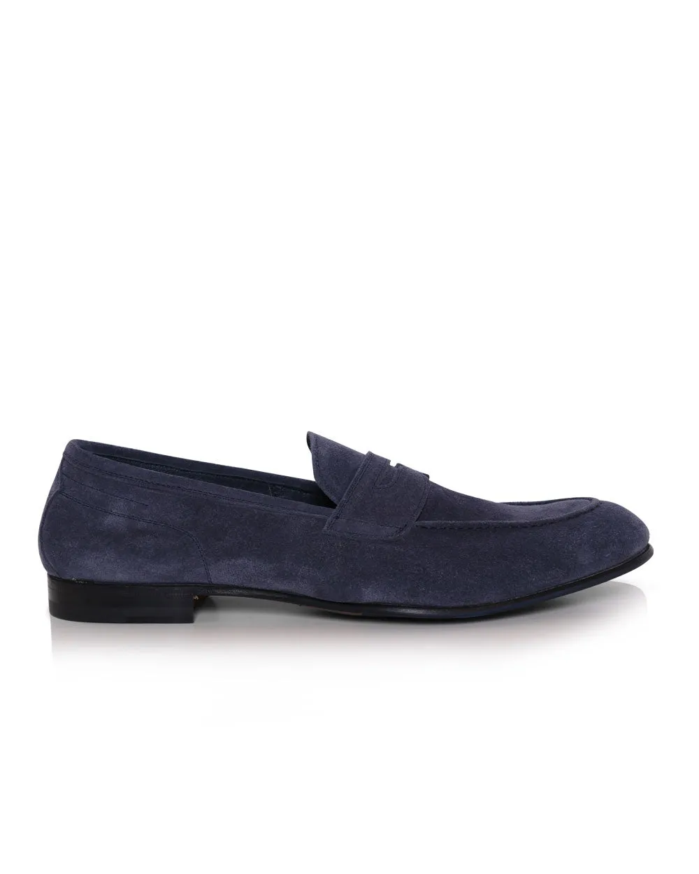 Agata Suede Loafer in Denim