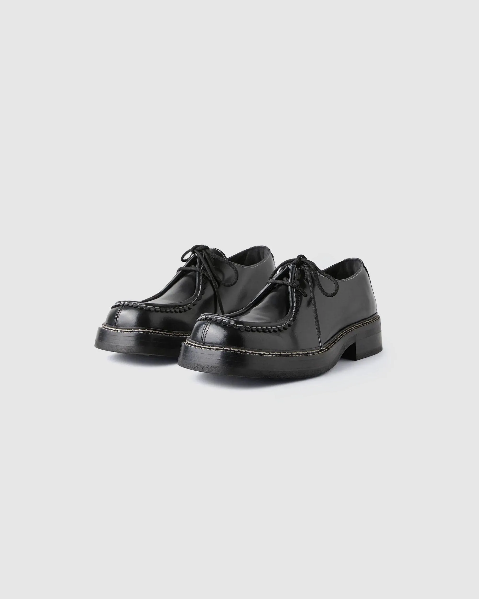 Akeem Leather Derby Black