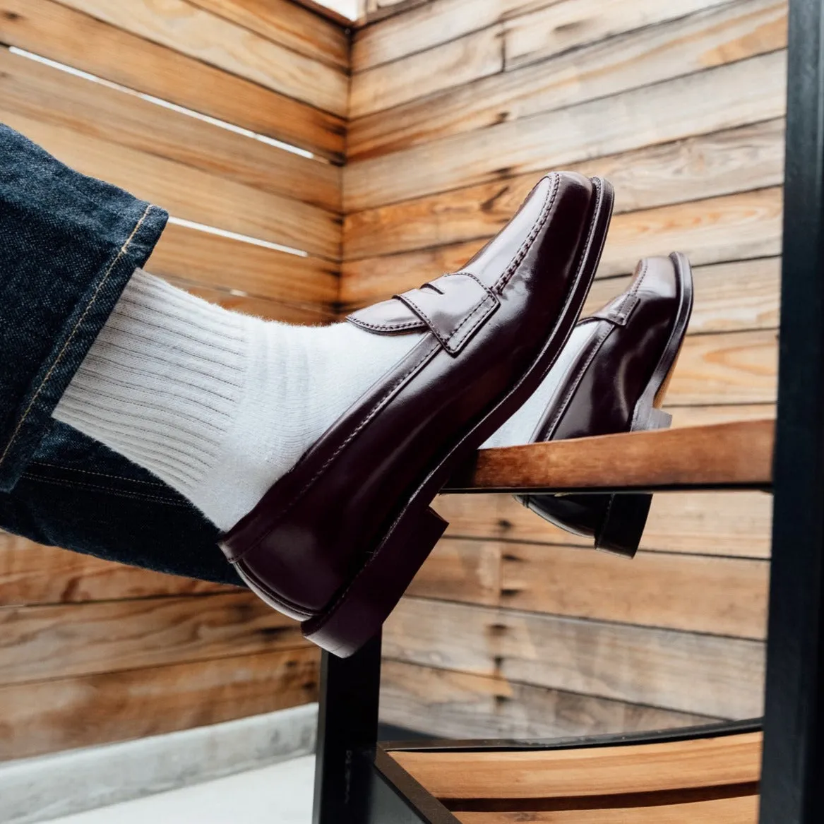 Alden 986 Handsewn Penny Loafer Color 8 Shell Cordovan