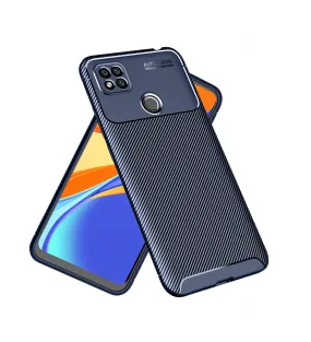 Aramid Fibre Series Shockproof Armor Back Cover for Xiaomi Redmi 9, 6.53 inch, Blue