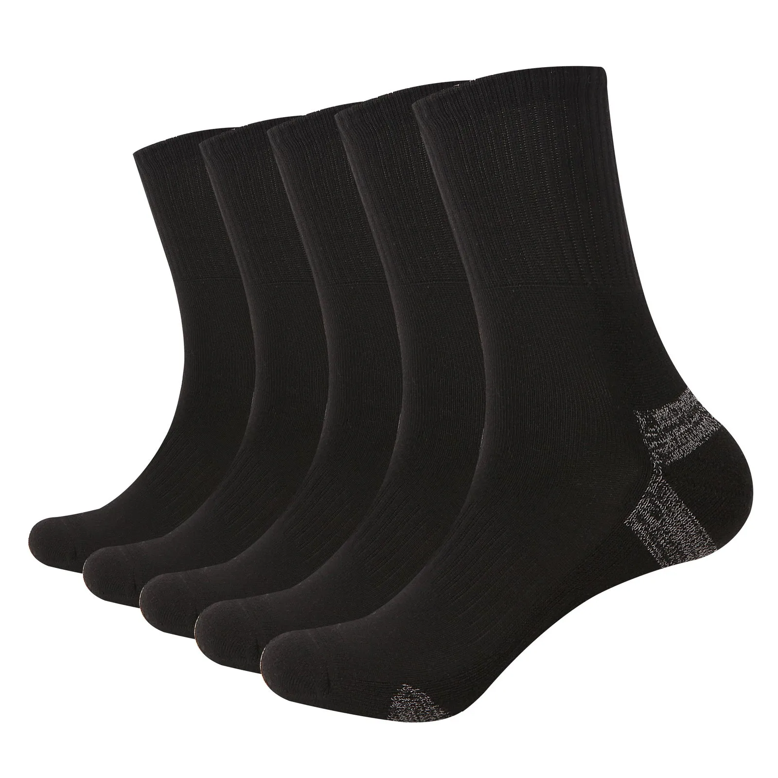 Bamboo Men Cushion Ankle Socks Moisture Wicking Quarter Work Running Socks Padded Odor Resistant Athletic Sock 5 Pairs