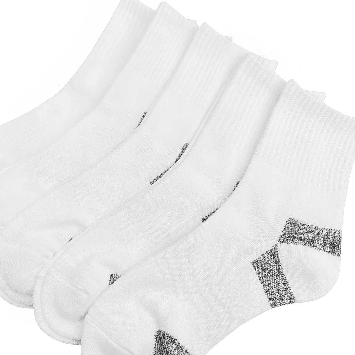 Bamboo Men Cushion Ankle Socks Moisture Wicking Quarter Work Running Socks Padded Odor Resistant Athletic Sock 5 Pairs