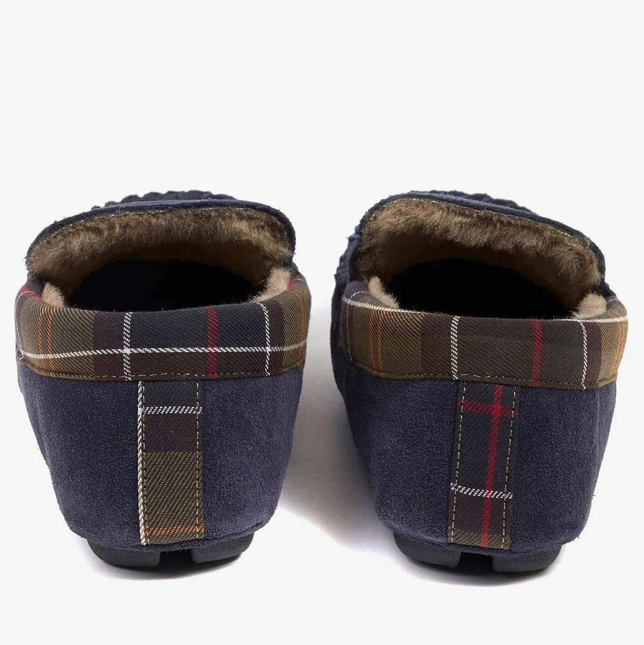 Barbour slippers Monty moccasin slippers in Navy Suede MSL0001NY52