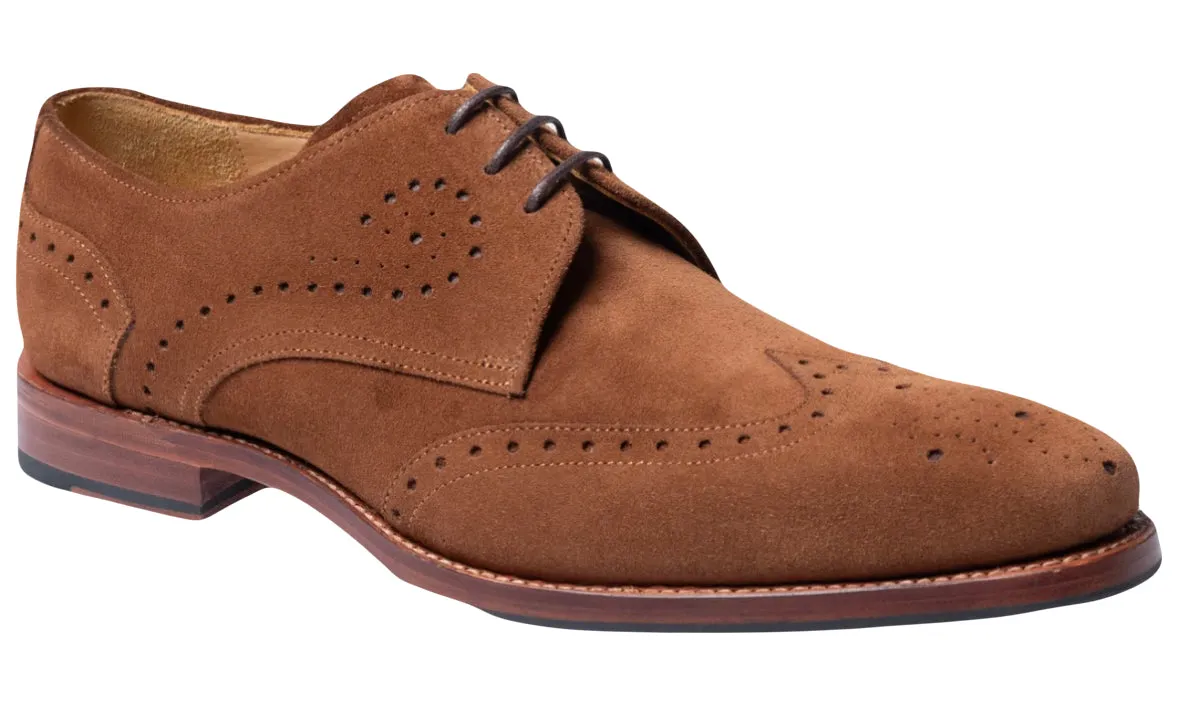 Barker George Men's Suede Lace Up Brogue