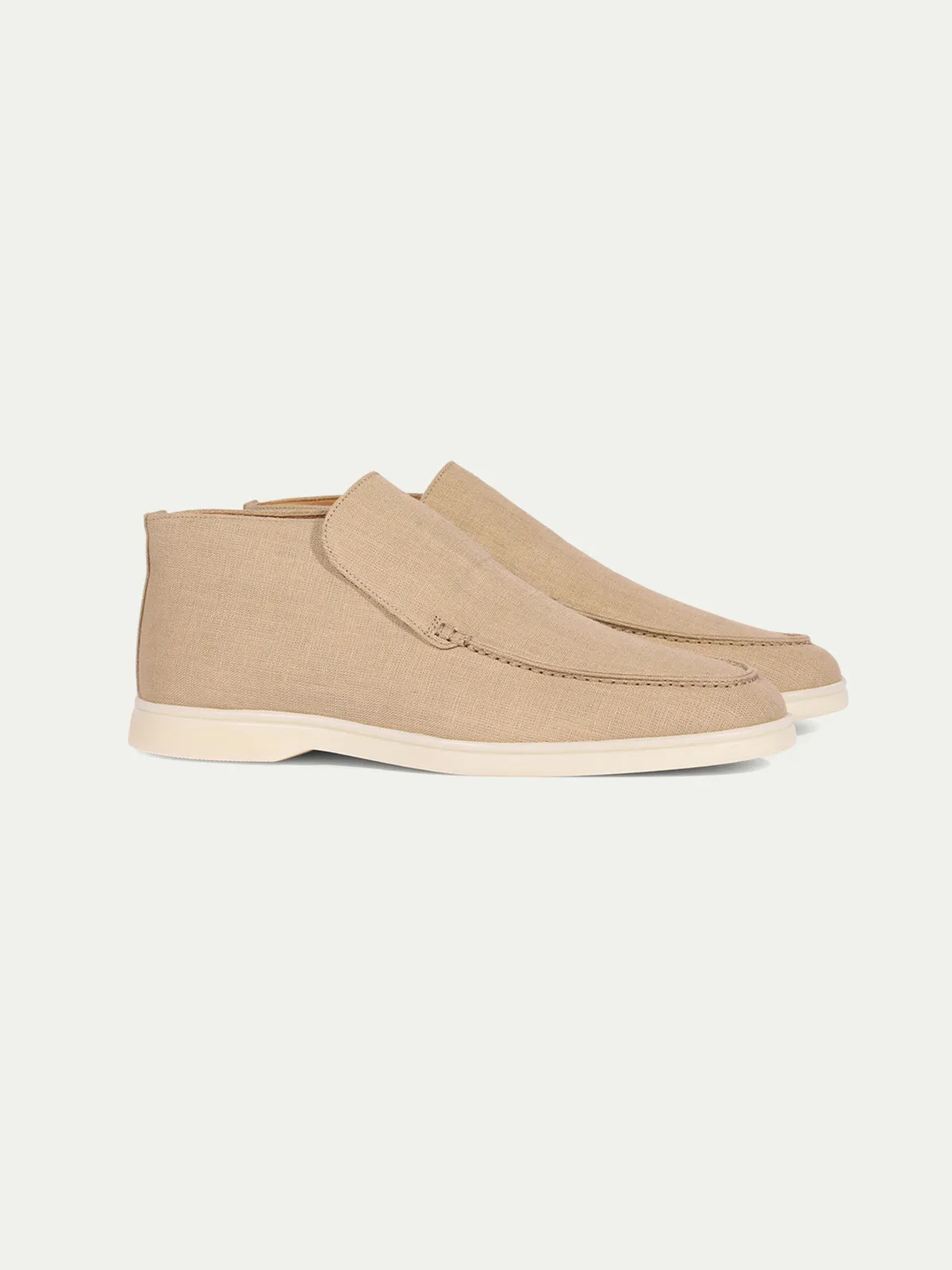 Beige Linen City Loafer