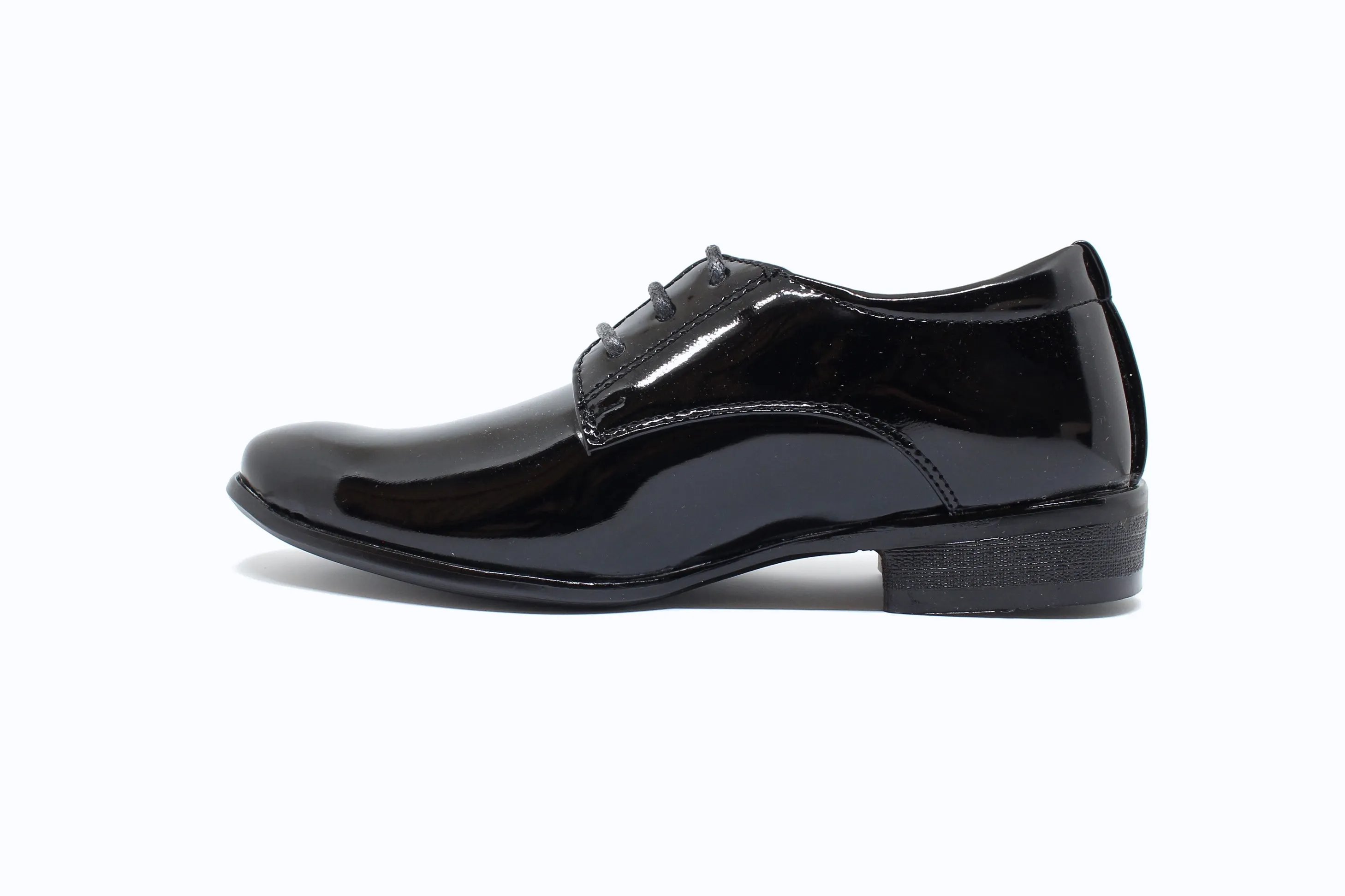 Berlin Derby Shoes - Patent Black