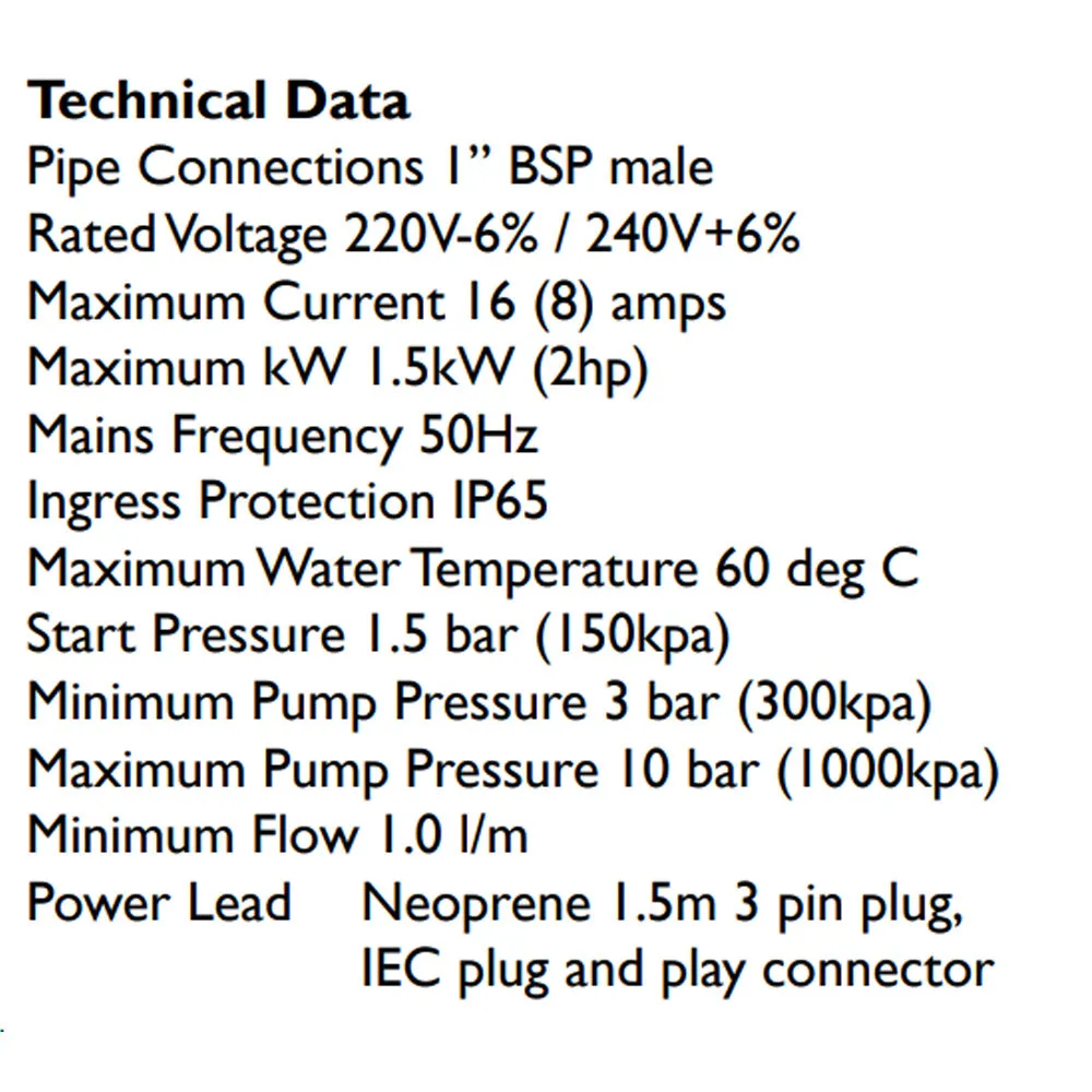 Bianco Auto Start Pump Control