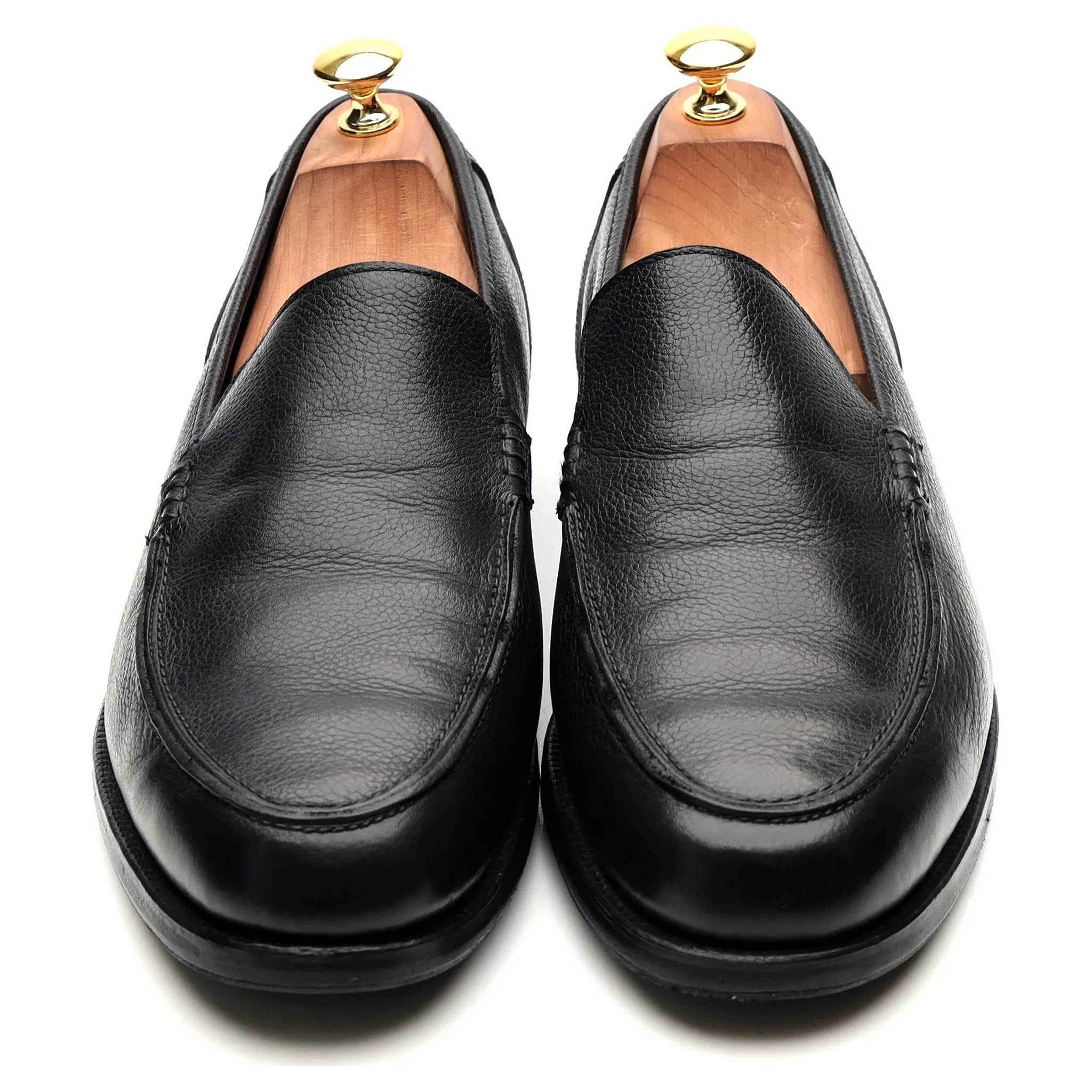 Black Leather Loafers UK 11 E