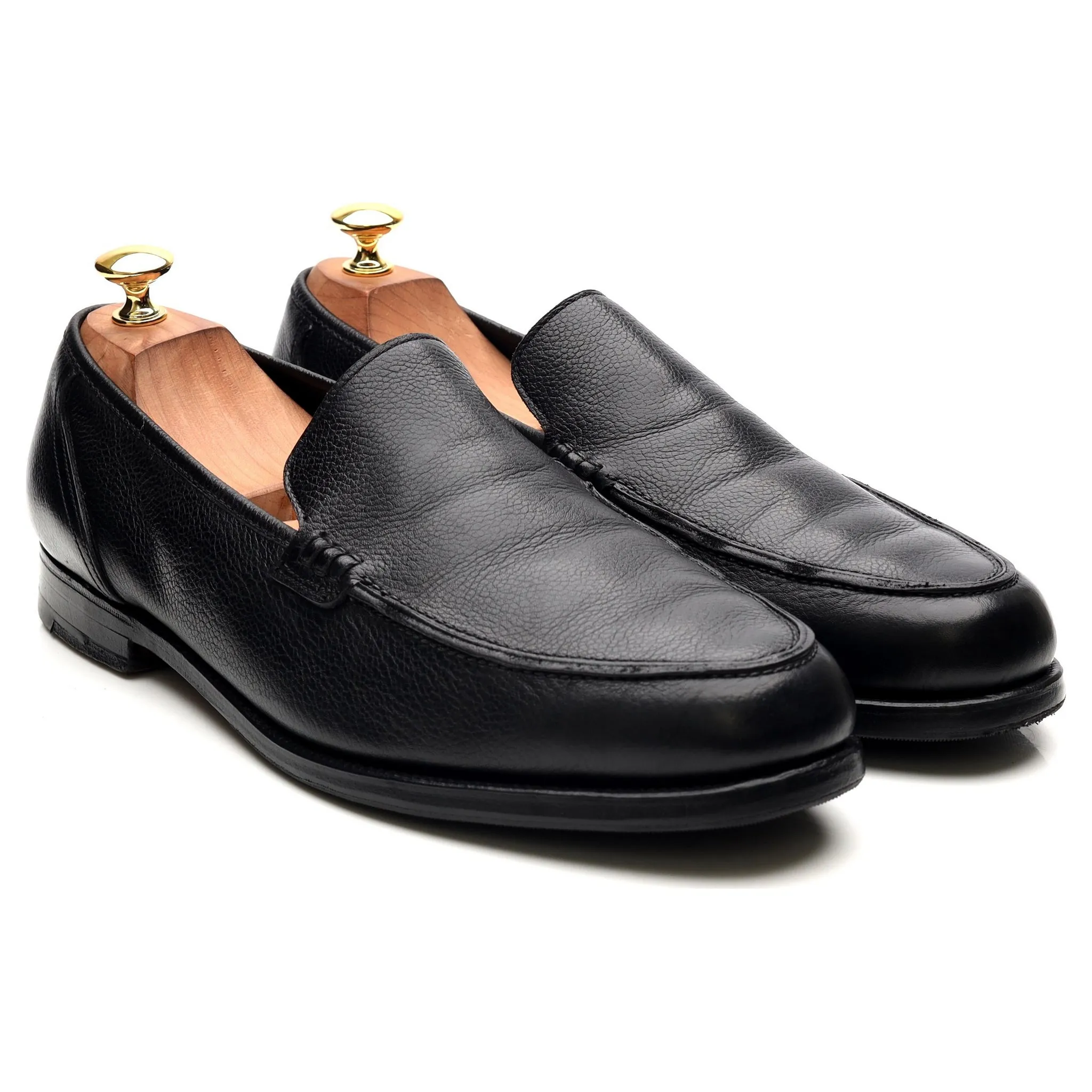 Black Leather Loafers UK 11 E