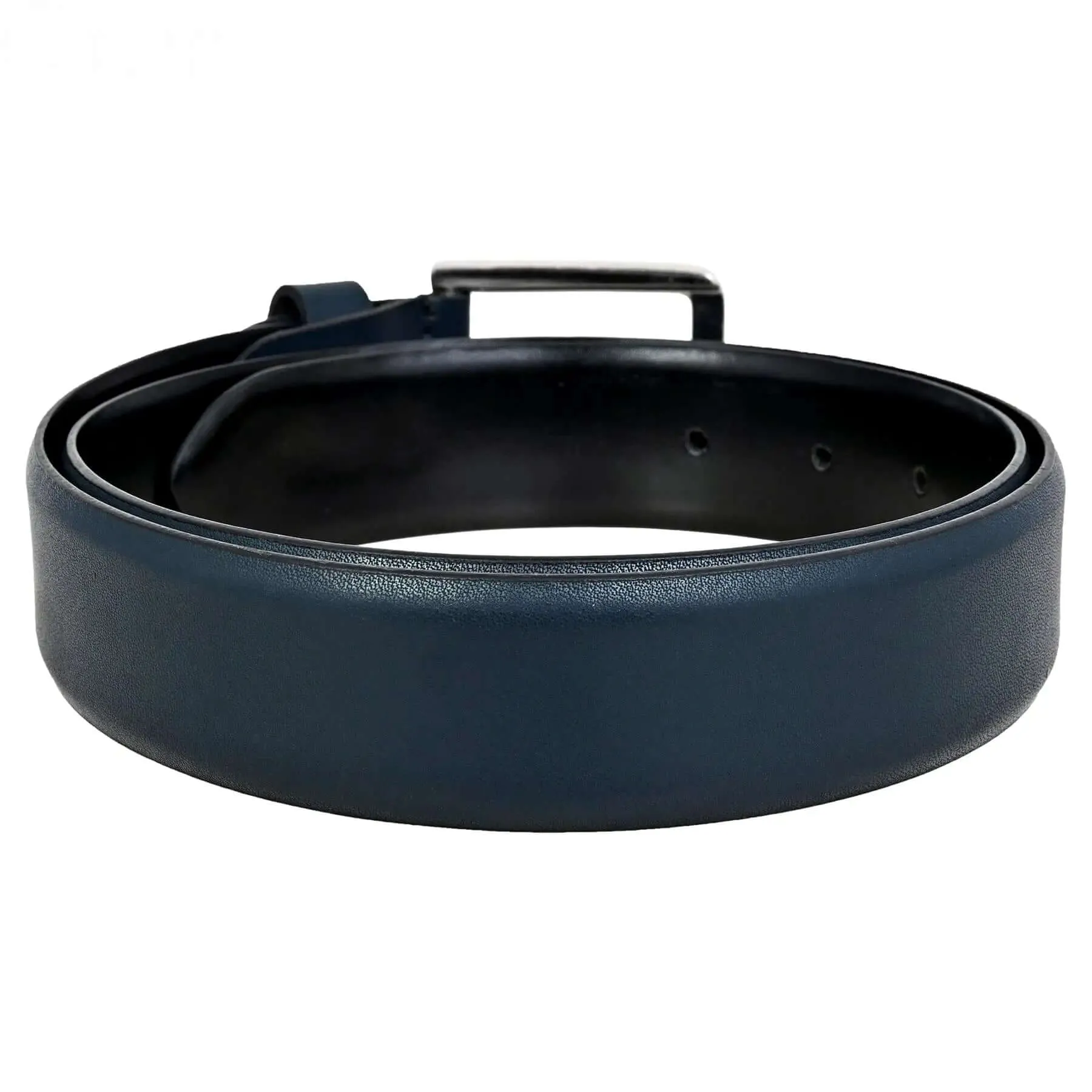 Blue Anti-Scratch Leather Belt for Men: Sizes from 30" to 46"