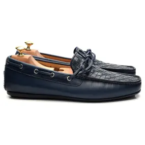 Blue Leather Driving Loafers UK 10.5