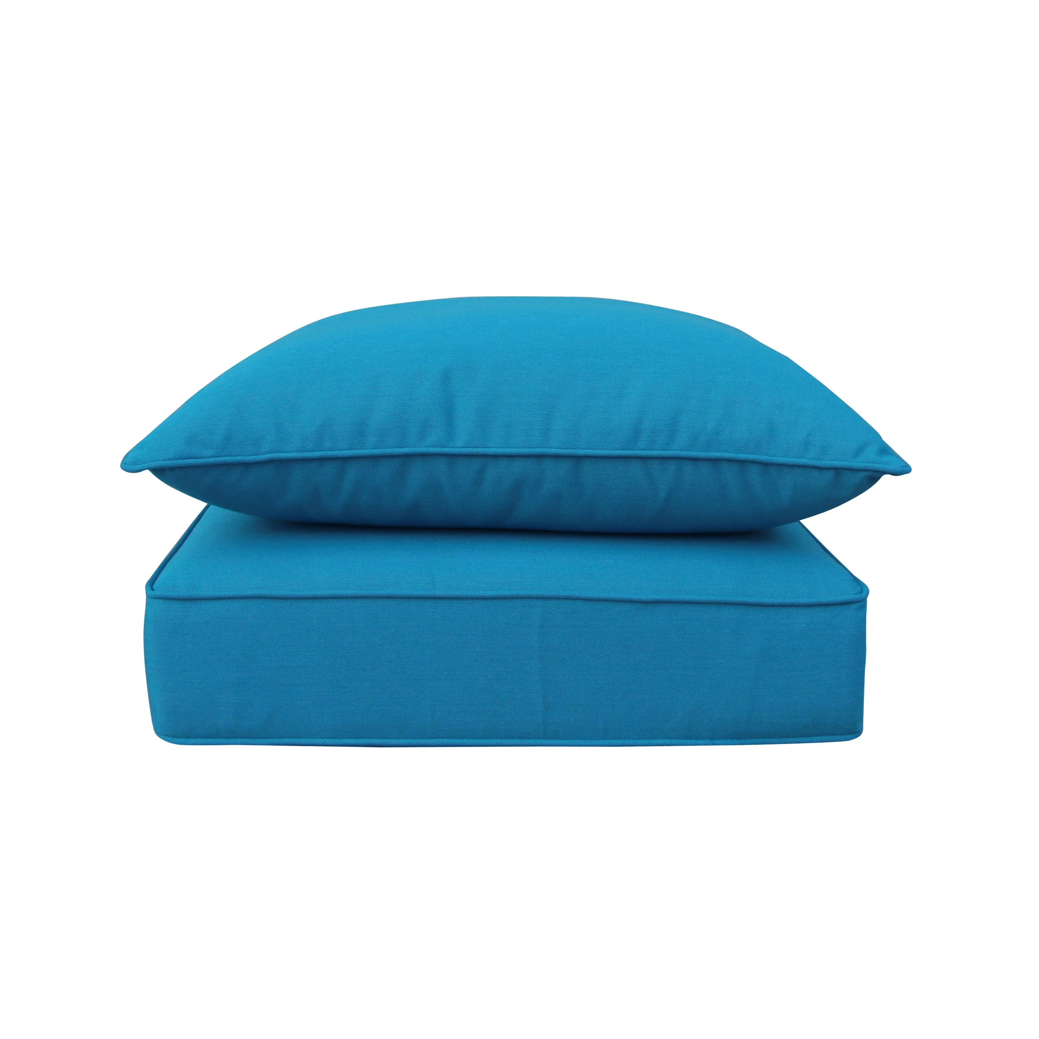 BOSSIMA Outdoor Patio Cushions Deep Seat Chair Cushions Sunbrella Furniture Foam Cushions 24x24, Mixed Blue/Teal