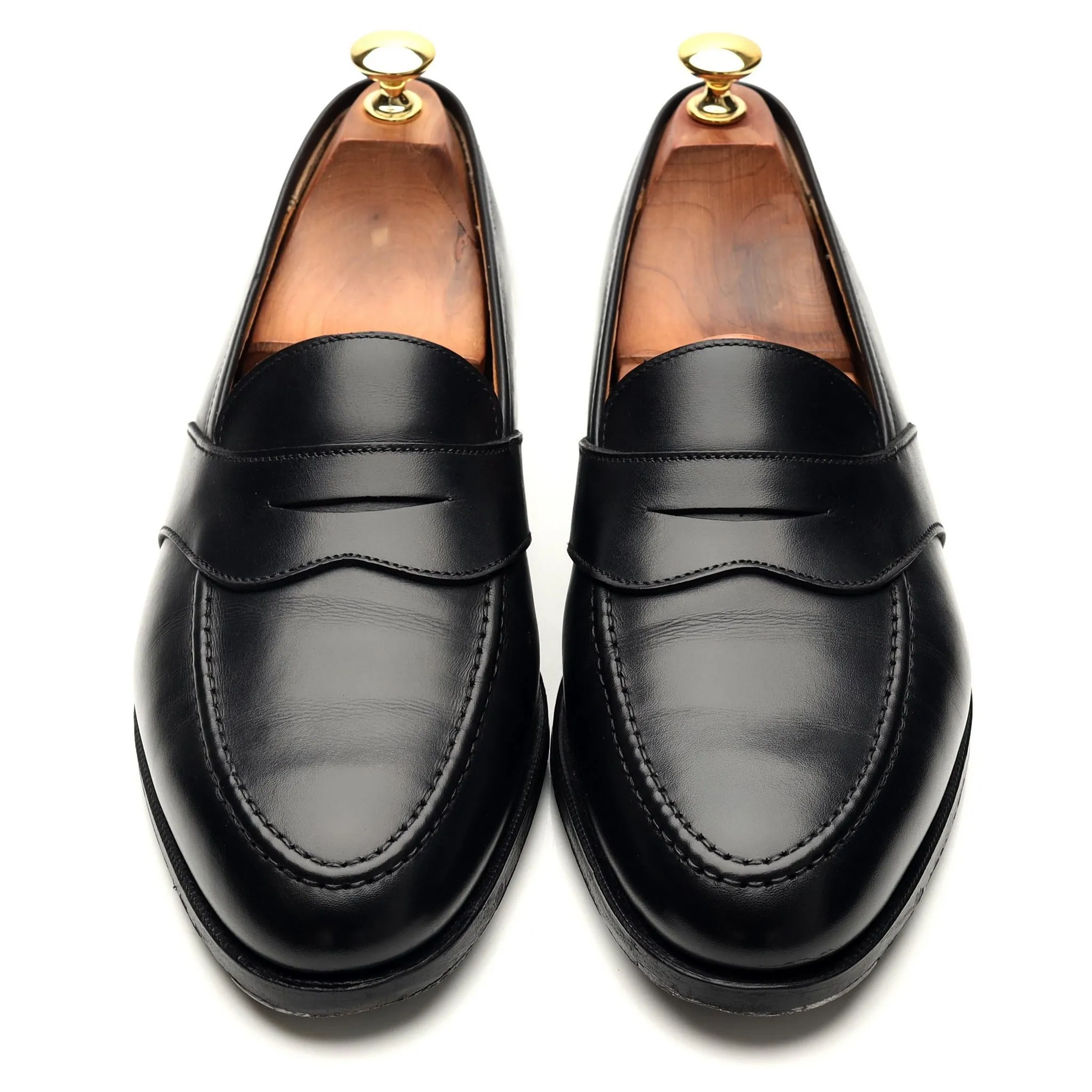 'Bradley' Black Leather Loafers UK 9 E