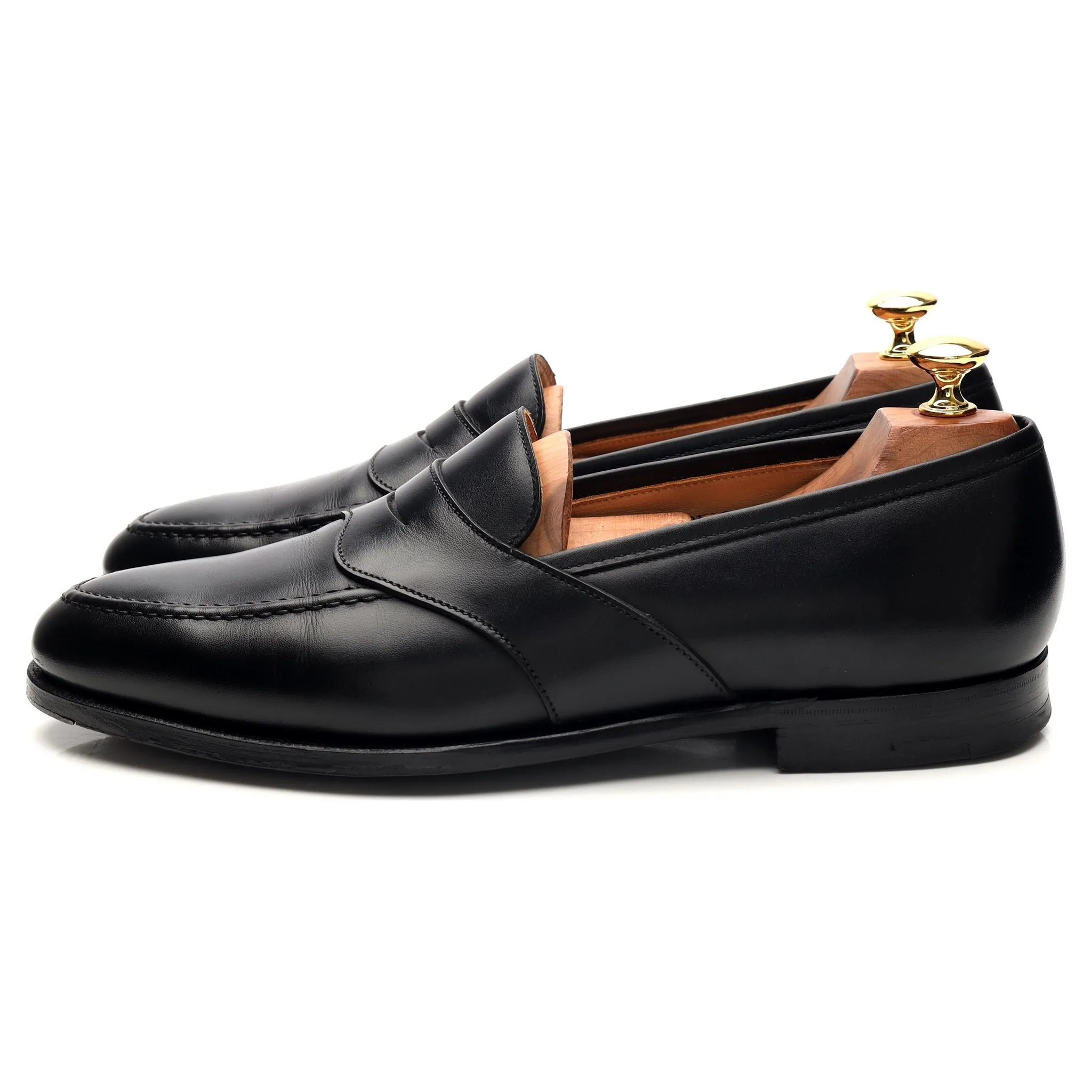 'Bradley' Black Leather Loafers UK 9 E