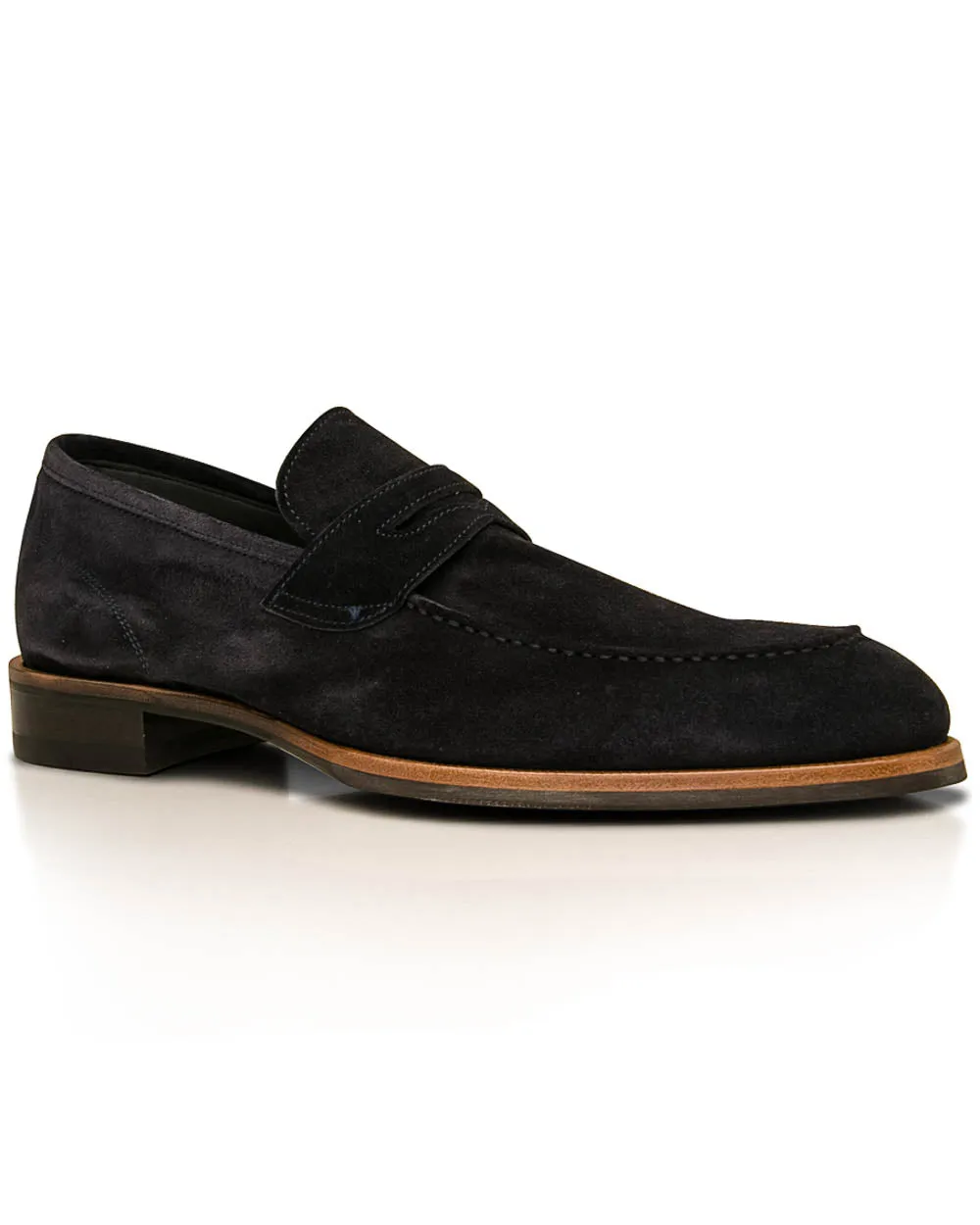 Brera Navy Suede Penny Loafer