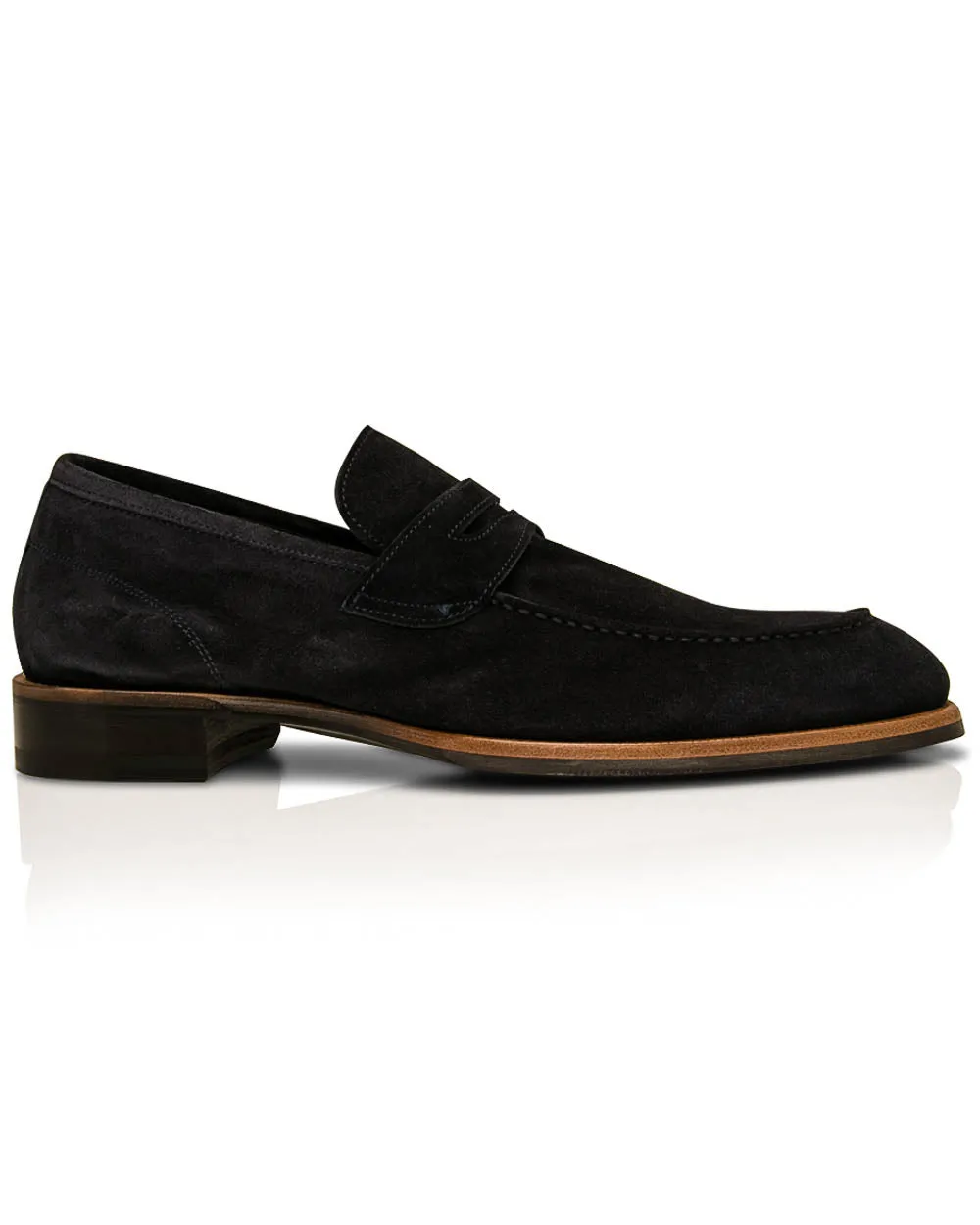 Brera Navy Suede Penny Loafer