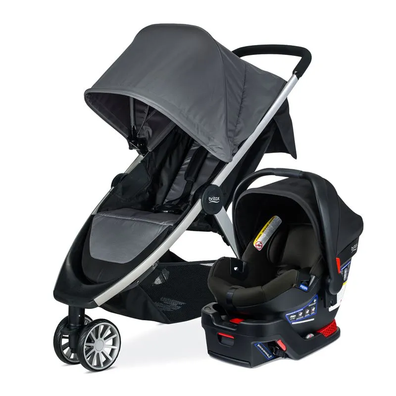 Britax B-Lively Stroller (Dove/Grey)   B-Safe Gen2 Infant Car Seat (Eclipse Black) Travel System