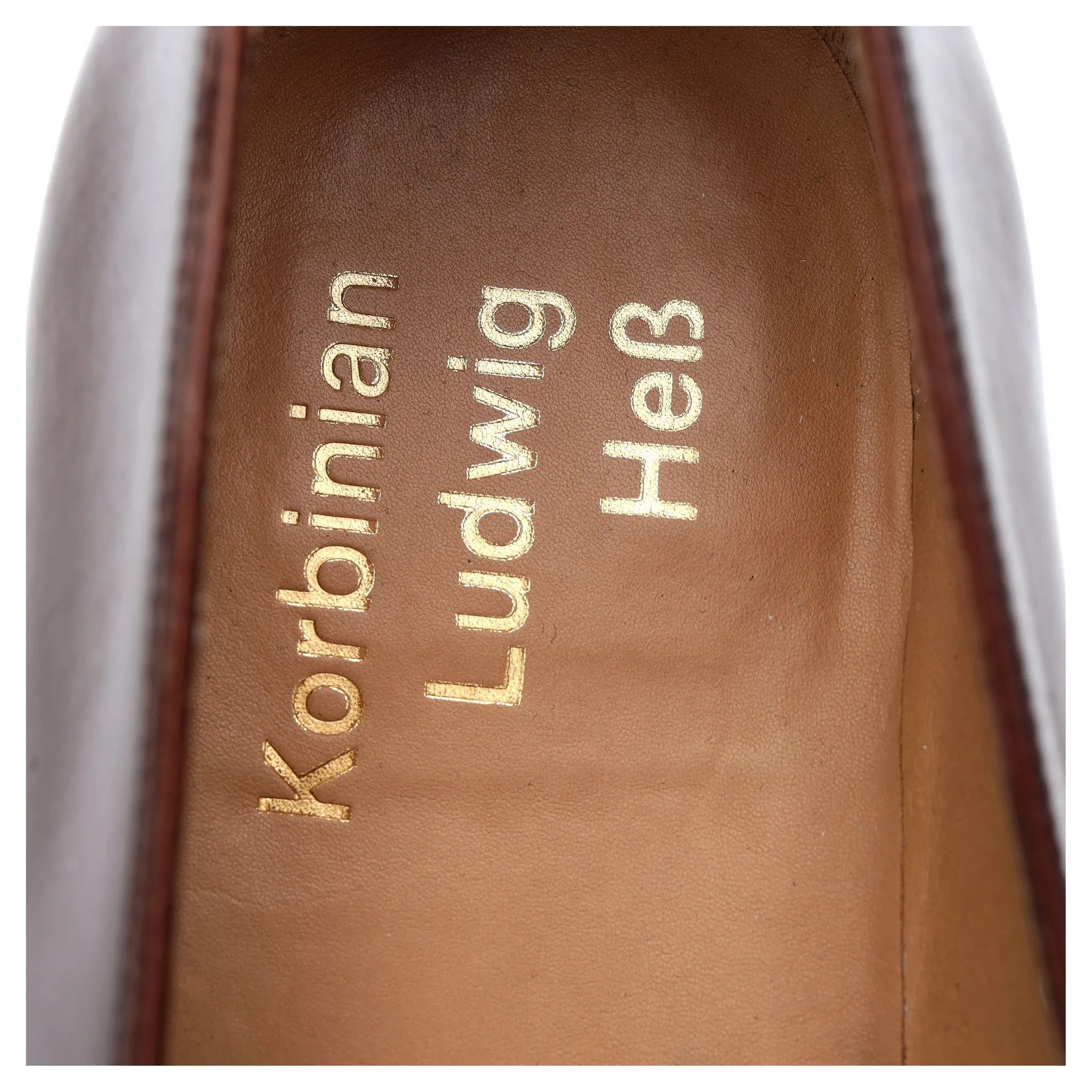 Brown Leather Wholecut Slipper Loafers UK 11