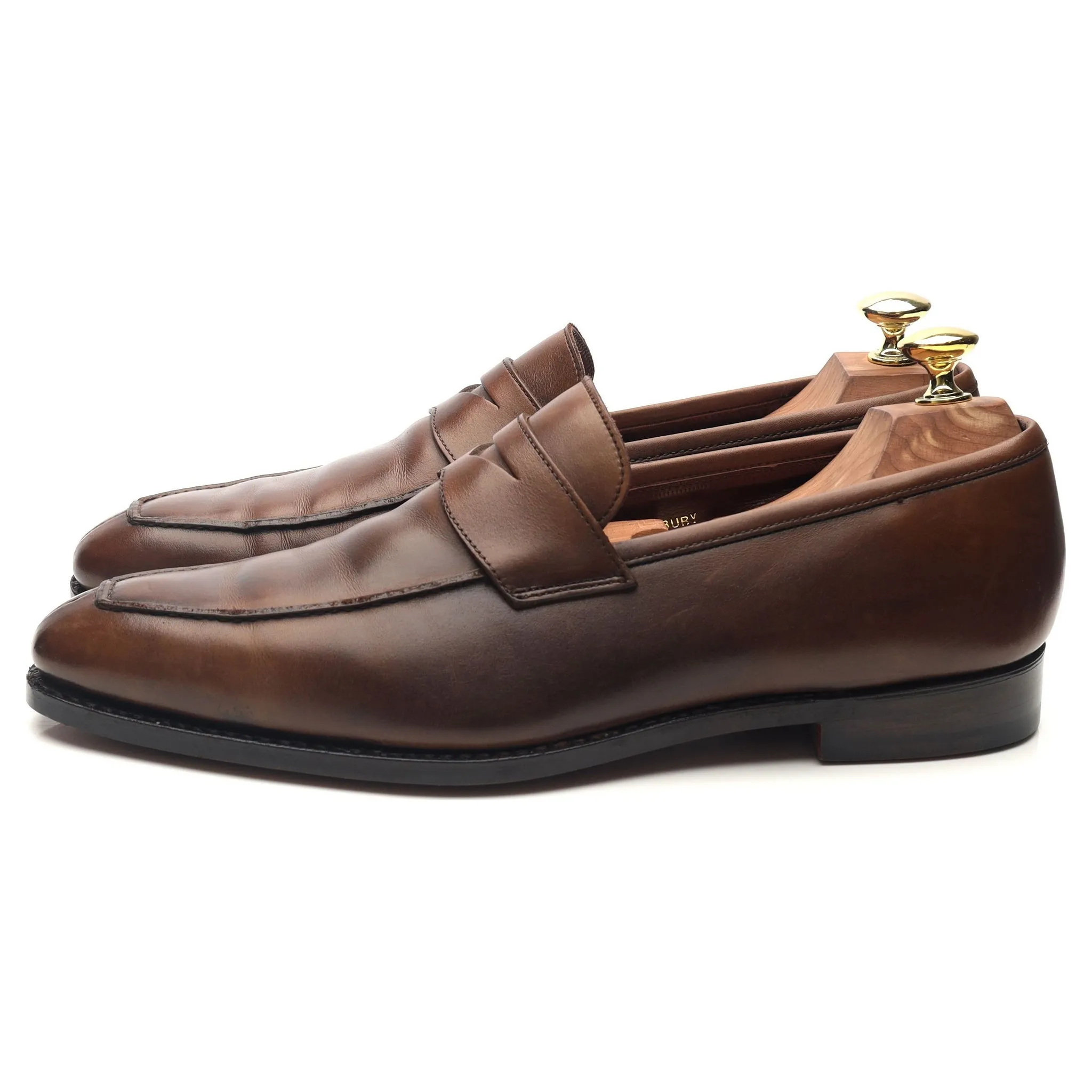 'Bury' Dark Brown Leather Loafers UK 7.5 E