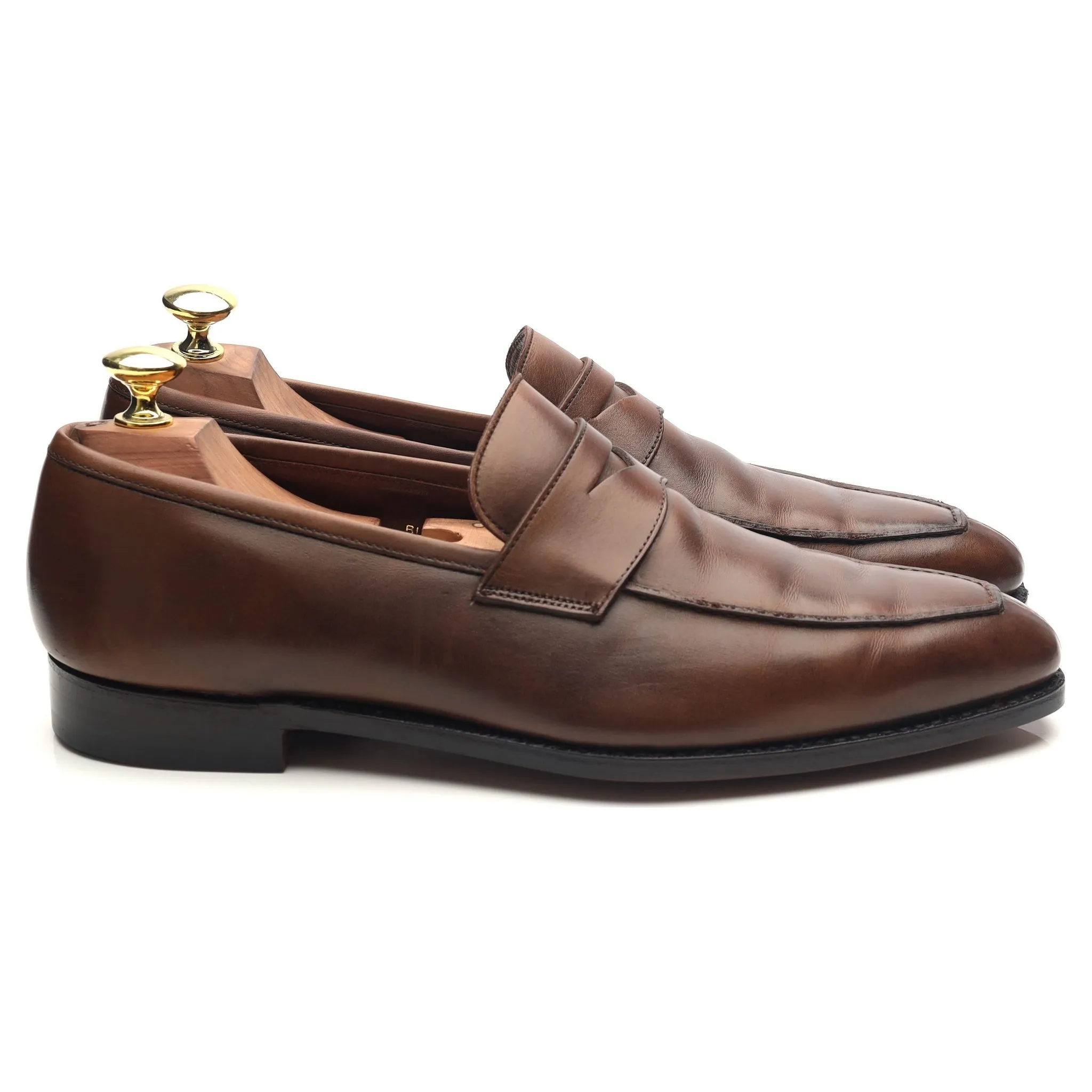 'Bury' Dark Brown Leather Loafers UK 7.5 E