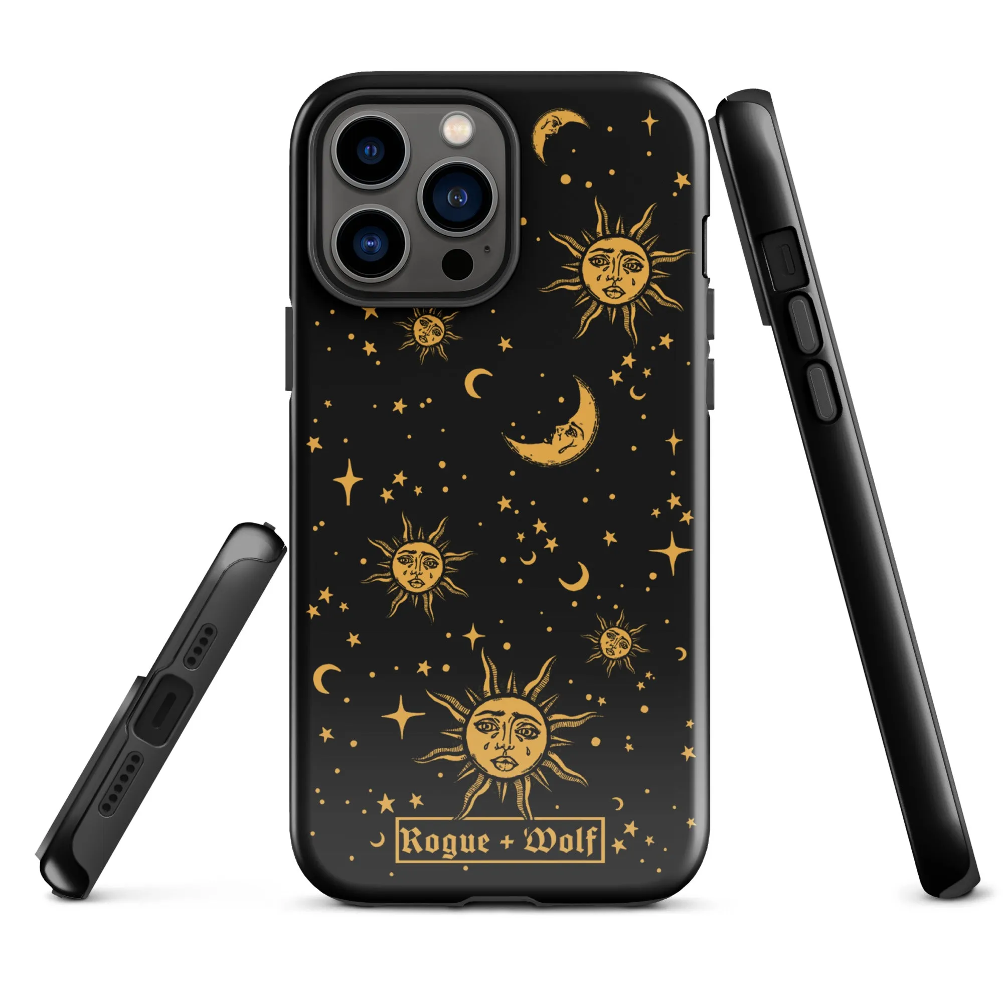 Celestial Tough Phone Case for iPhone - Shockproof Anti-scratch Witchy Goth Phone Accessories Cover