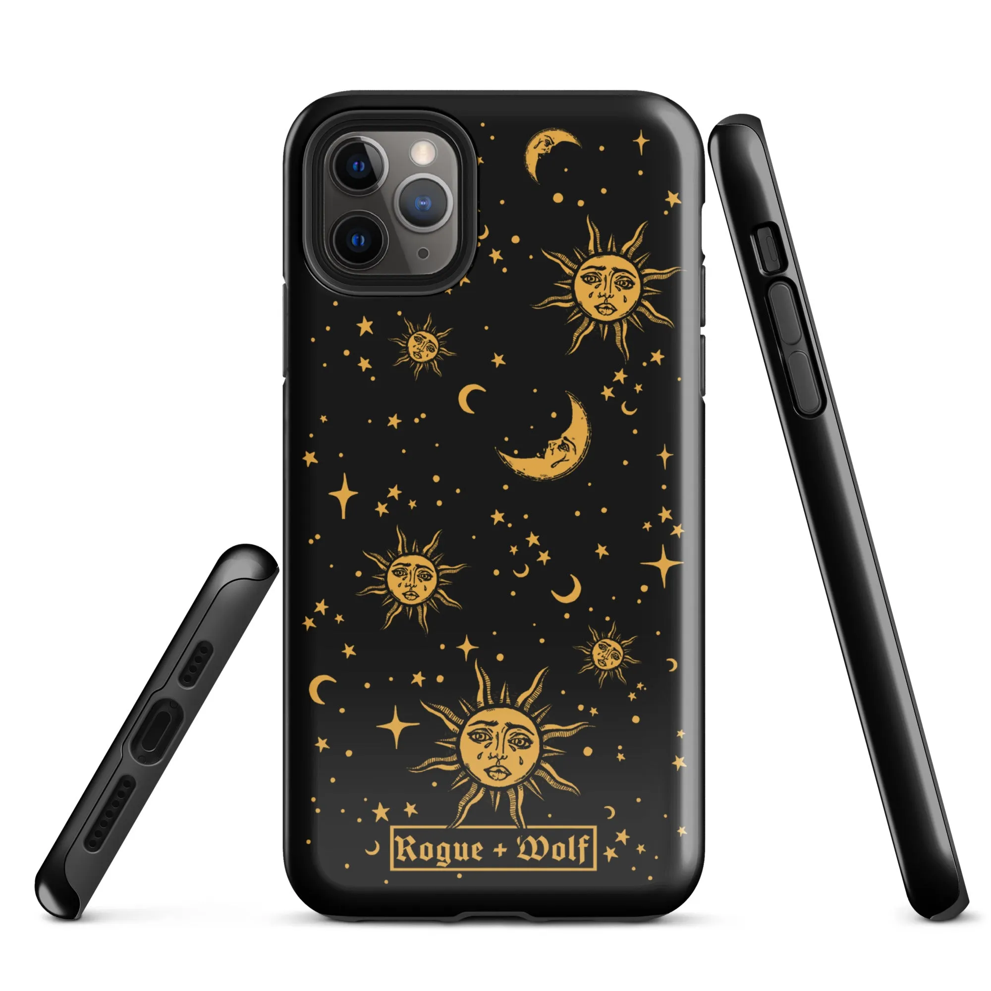 Celestial Tough Phone Case for iPhone - Shockproof Anti-scratch Witchy Goth Phone Accessories Cover