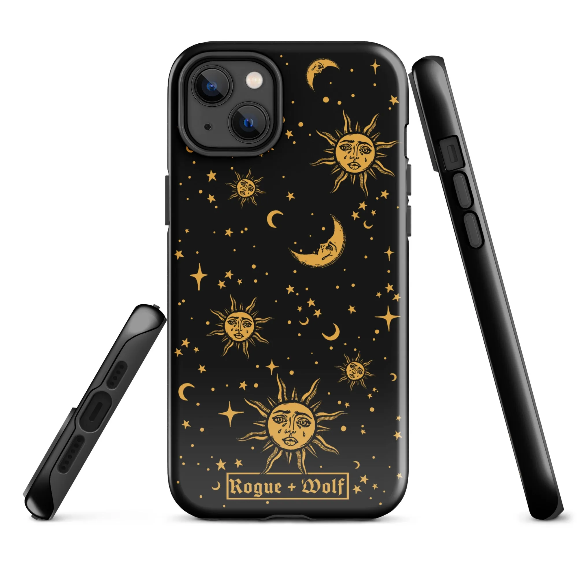 Celestial Tough Phone Case for iPhone - Shockproof Anti-scratch Witchy Goth Phone Accessories Cover