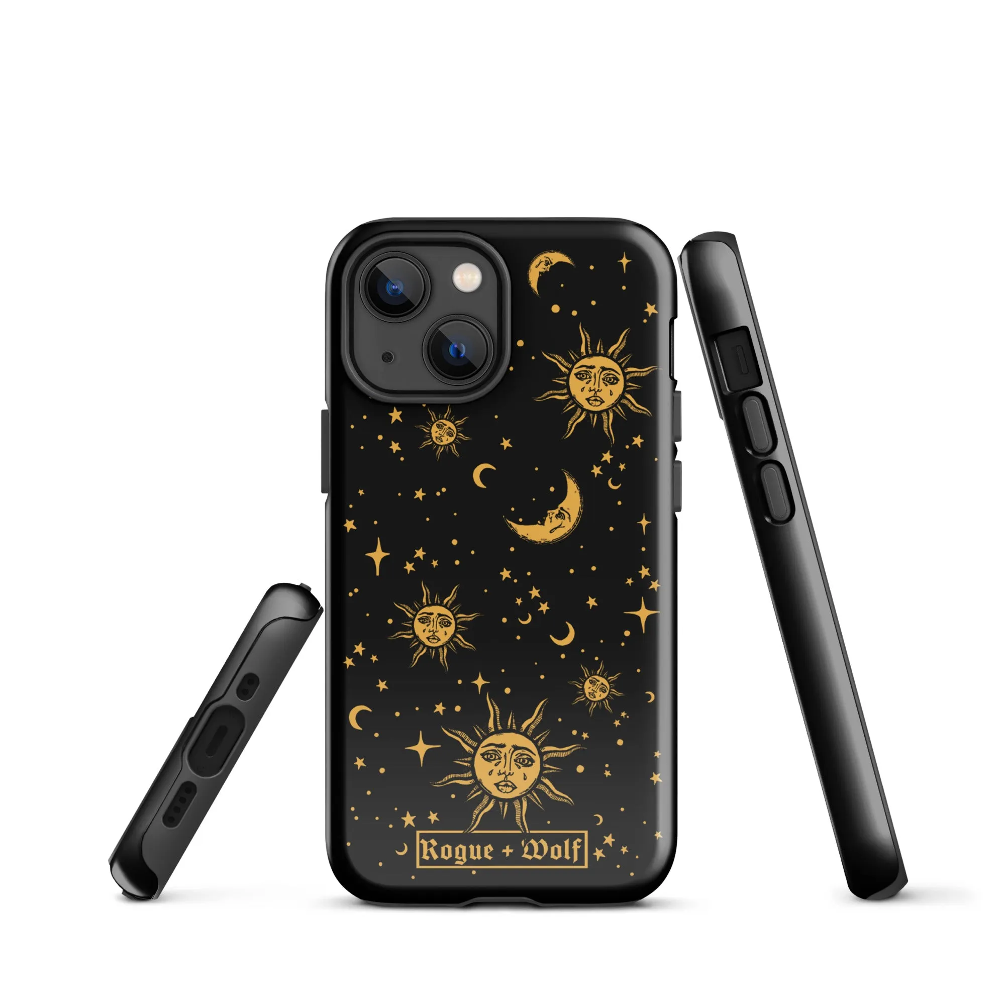 Celestial Tough Phone Case for iPhone - Shockproof Anti-scratch Witchy Goth Phone Accessories Cover