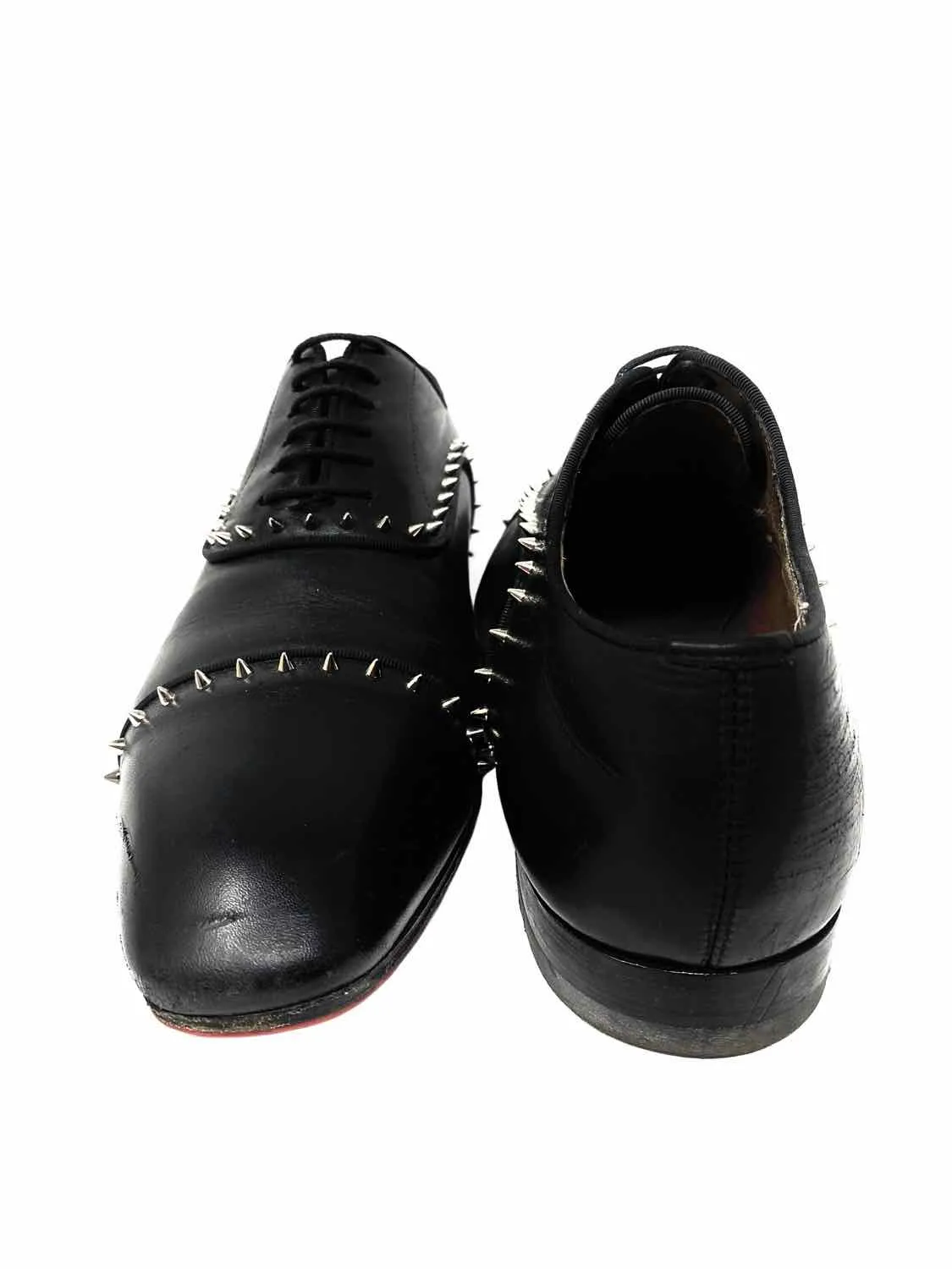 Christian Louboutin Oxford Men's Black Studded Shoe Size 43/10 Loafers