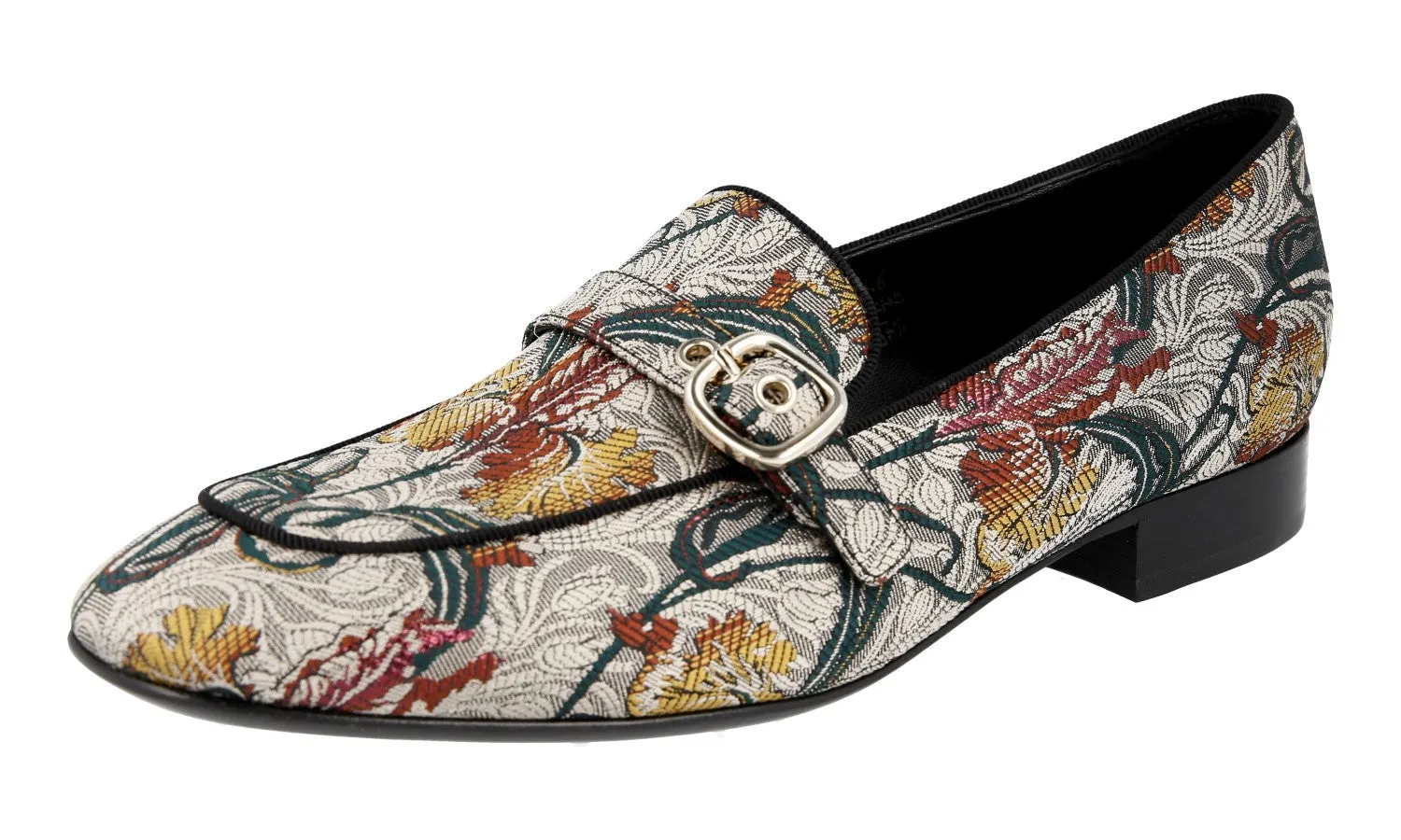 Church's Women's Multicoloured Jacquard Bouquet Buckled Loafers Loafers DS0046