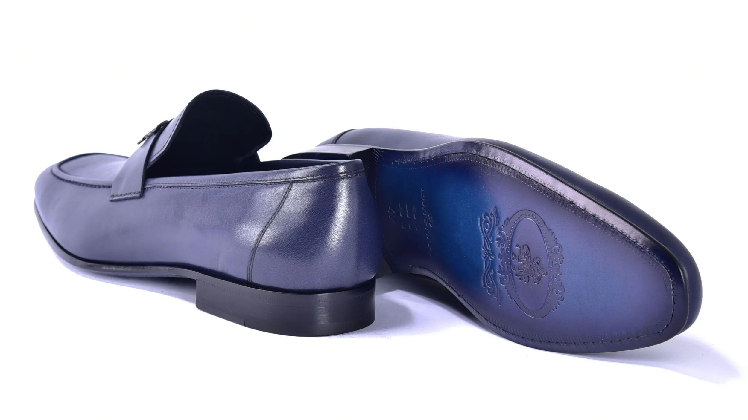 Corrente Burnished Calfskin Loafer Navy