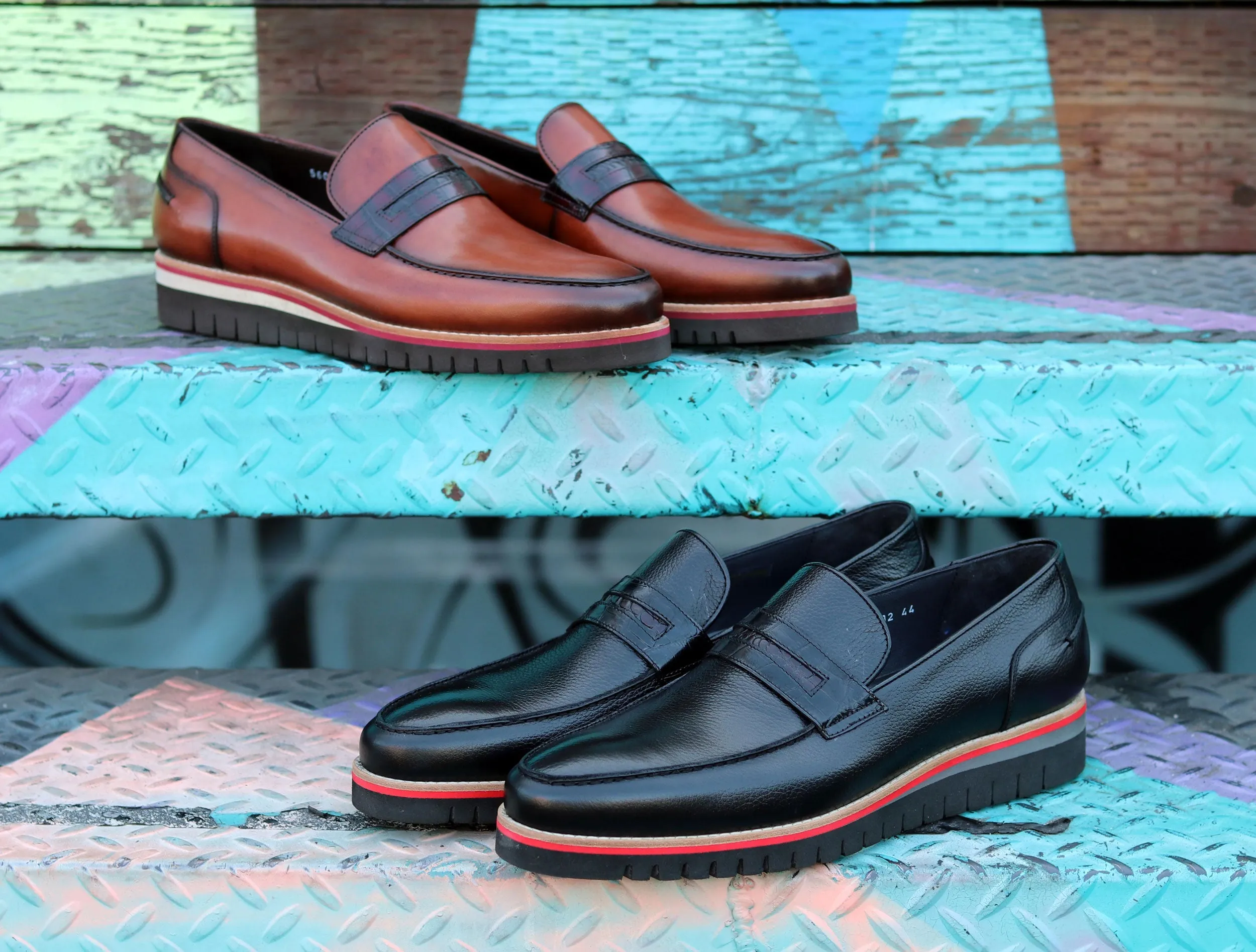 Corrente Burnished Calfskin Slip-On Loafer Brown