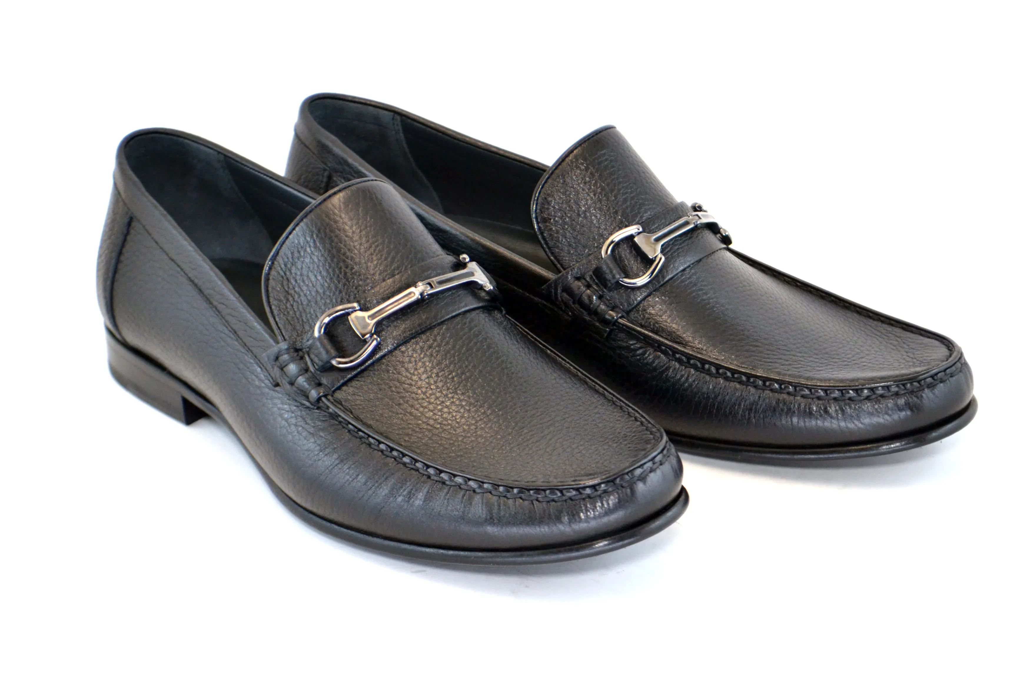 Corrente Deerskin Slip-On Loafer Black