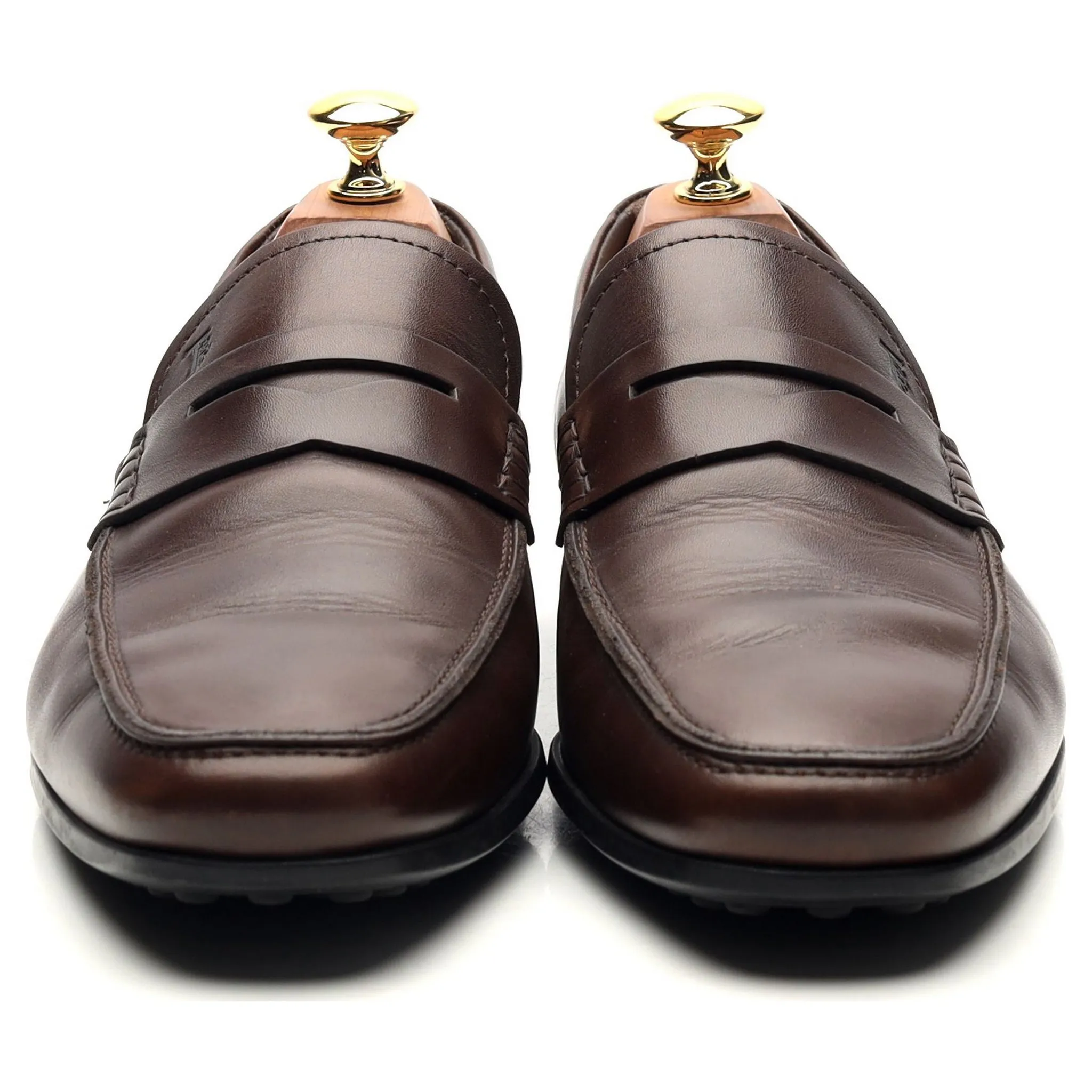 Dark Brown Leather Loafers UK 6