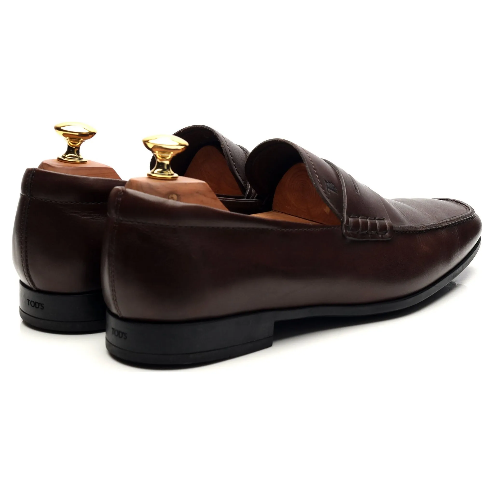 Dark Brown Leather Loafers UK 6