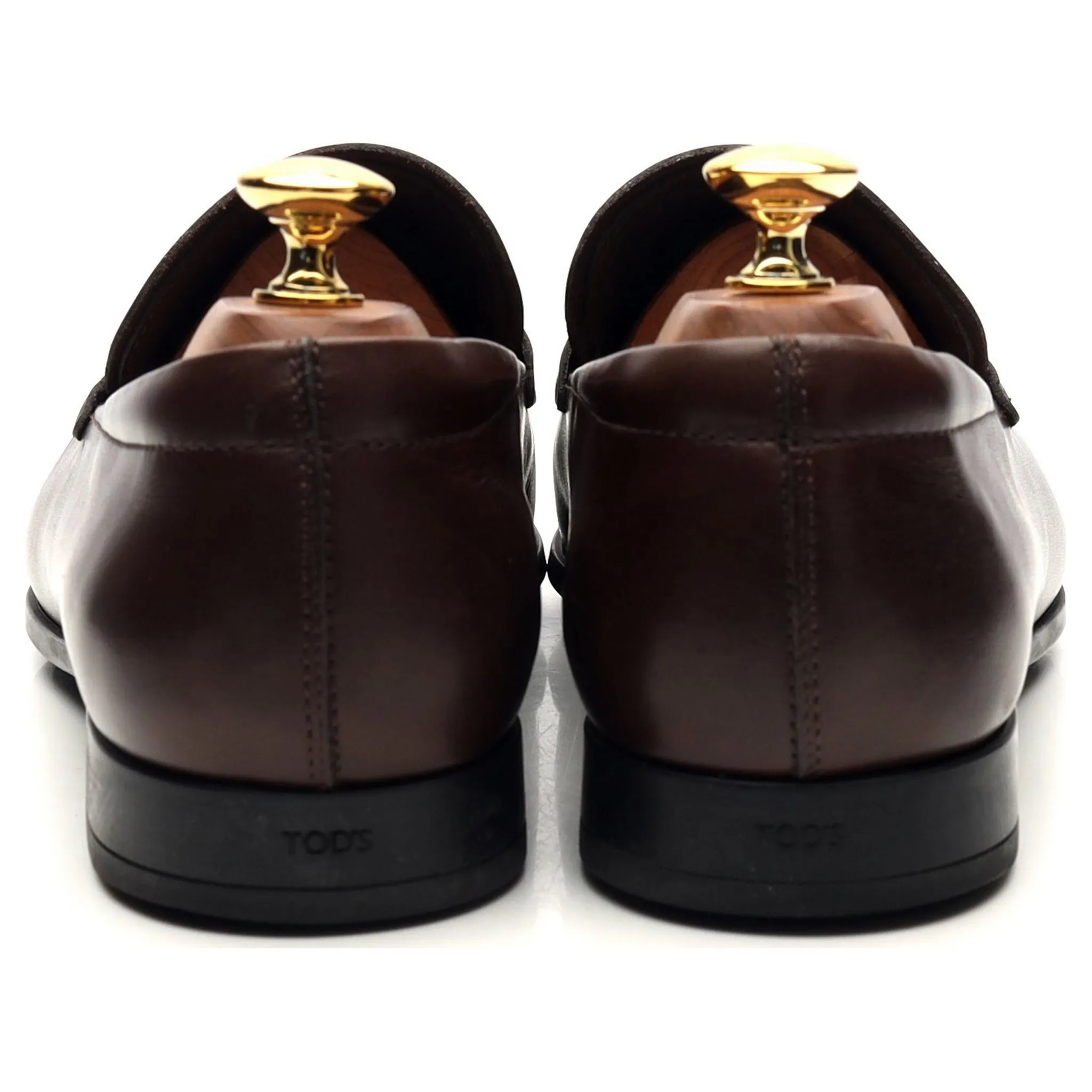 Dark Brown Leather Loafers UK 6