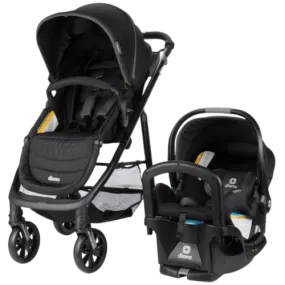 Diono - Quantum® 4 3-in-1 Travel System with LiteClik®30 R SafePlus™ Infant Car Seat and Base - Black