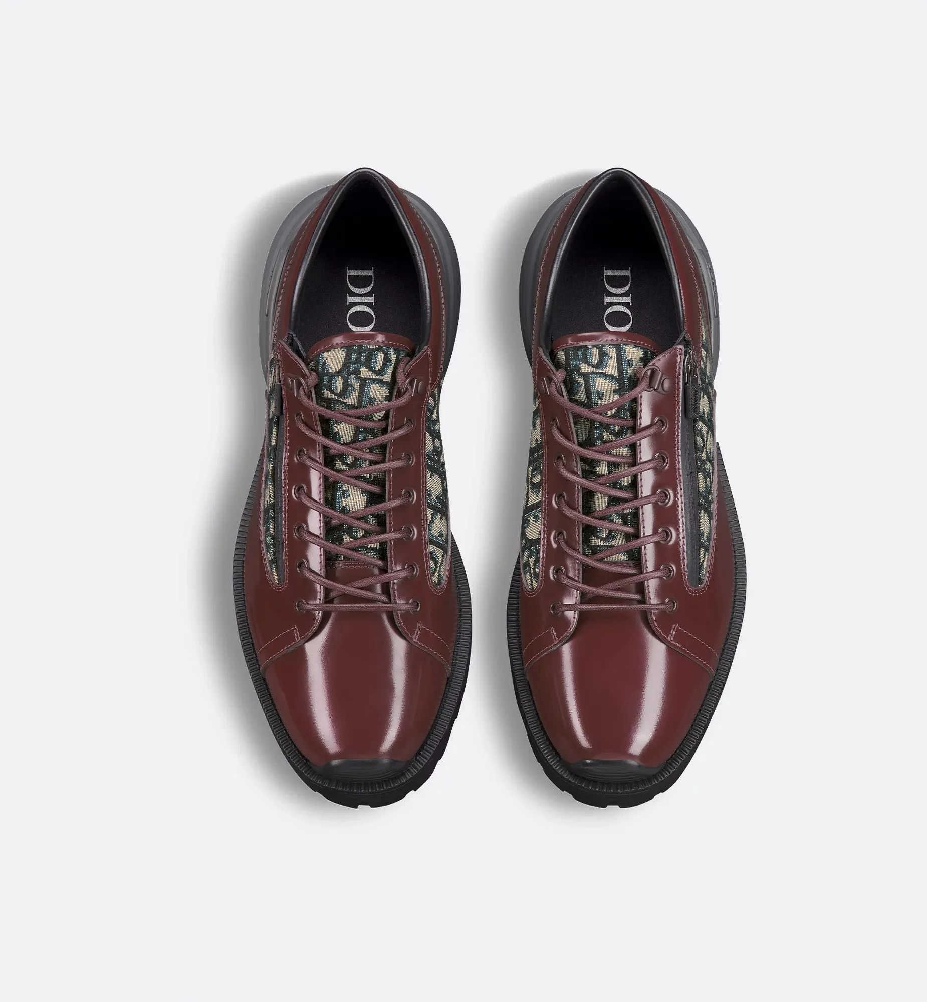 Dior Combat-Style Polished Leather Derby Shoes