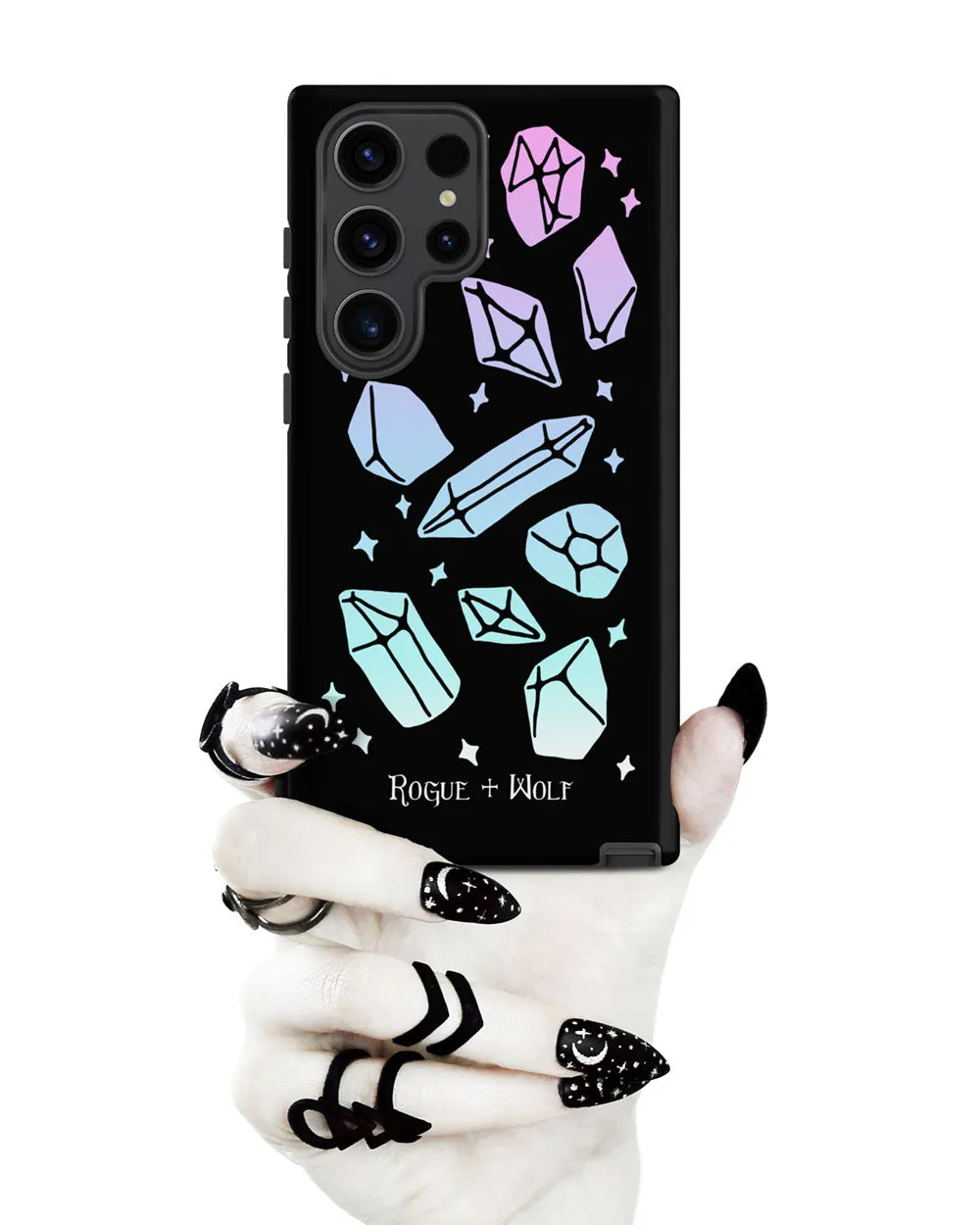 Divination Crystals Tough Phone Case for Samsung - Shockproof Anti-Scratch Goth Witchy Phone Accessories Cover