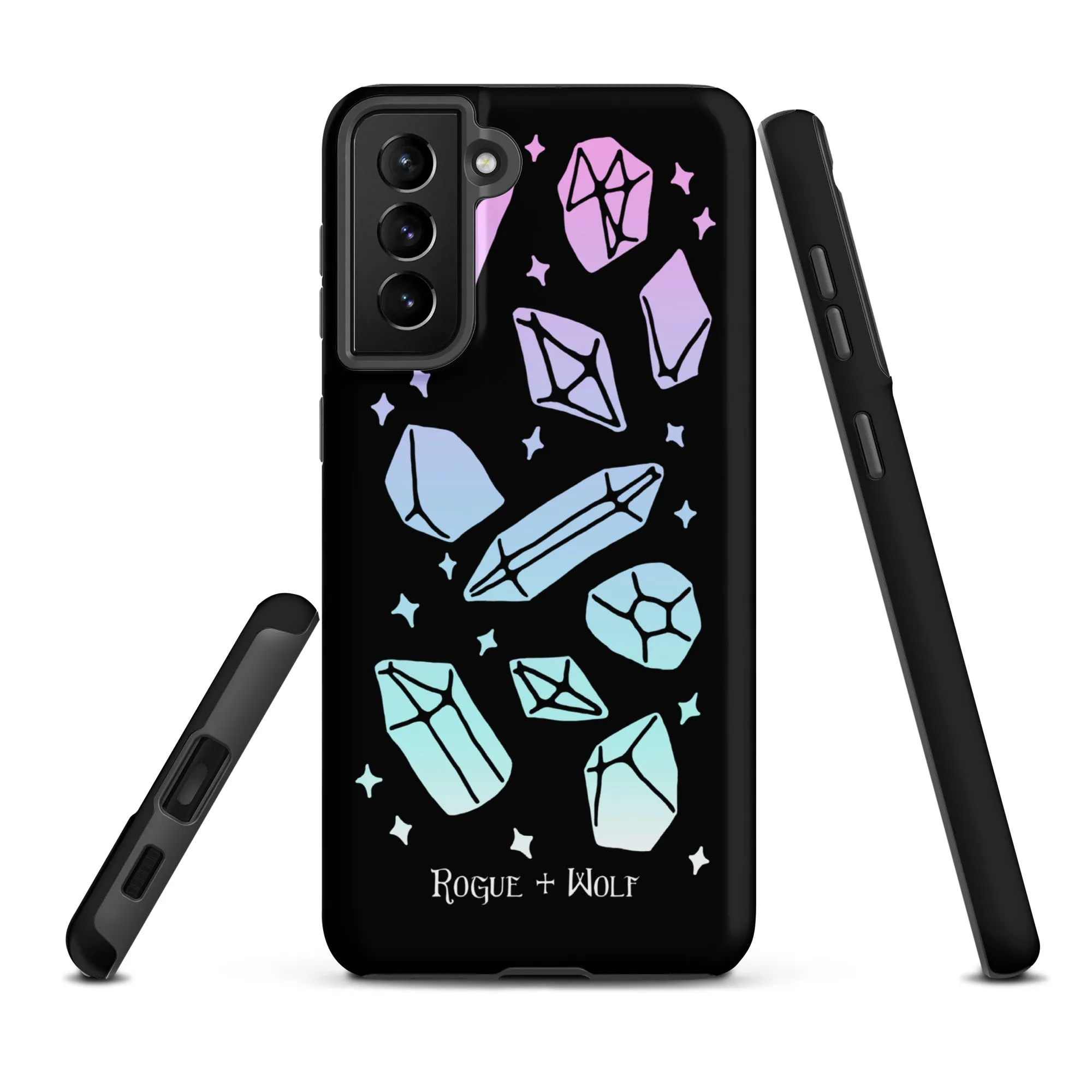 Divination Crystals Tough Phone Case for Samsung - Shockproof Anti-Scratch Goth Witchy Phone Accessories Cover