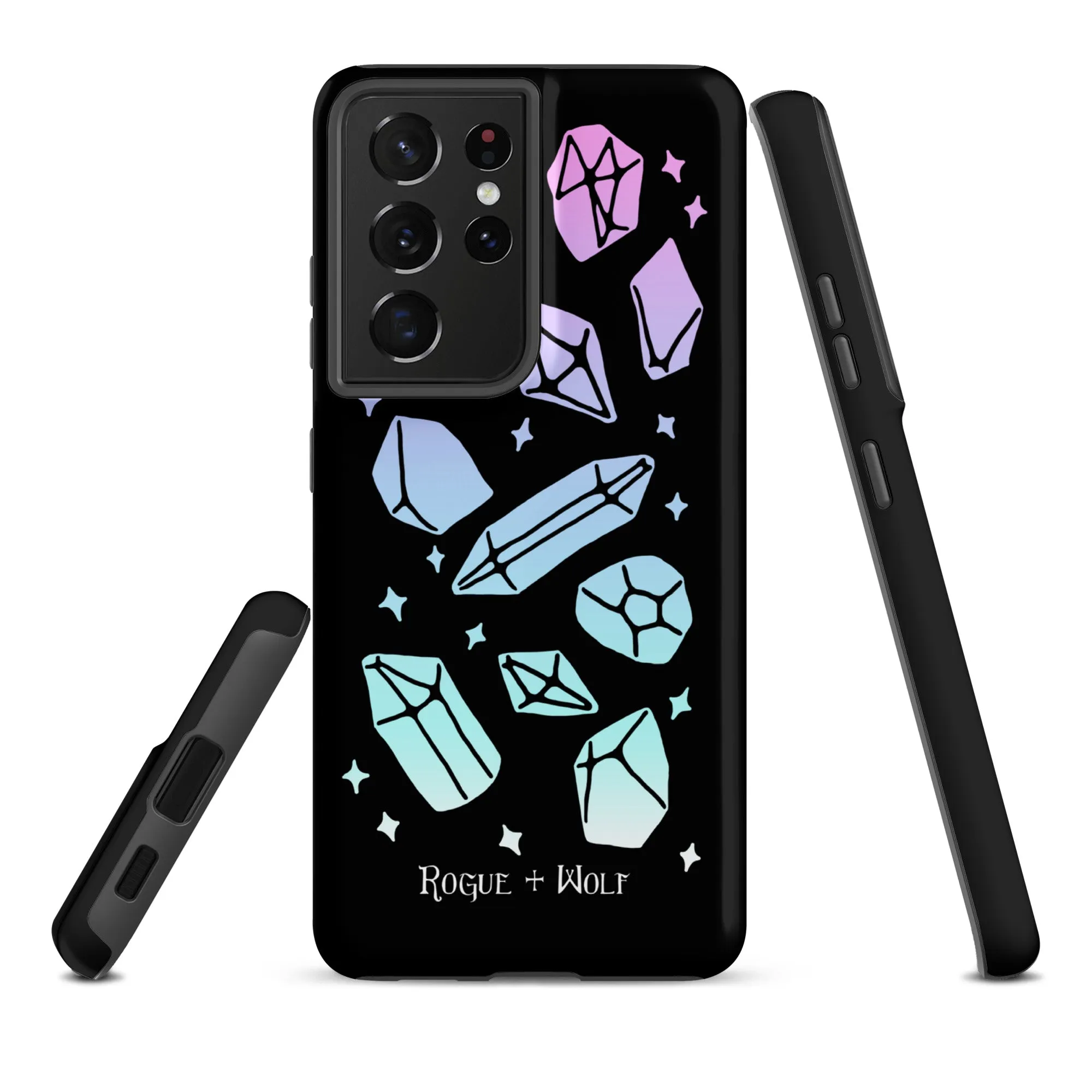 Divination Crystals Tough Phone Case for Samsung - Shockproof Anti-Scratch Goth Witchy Phone Accessories Cover