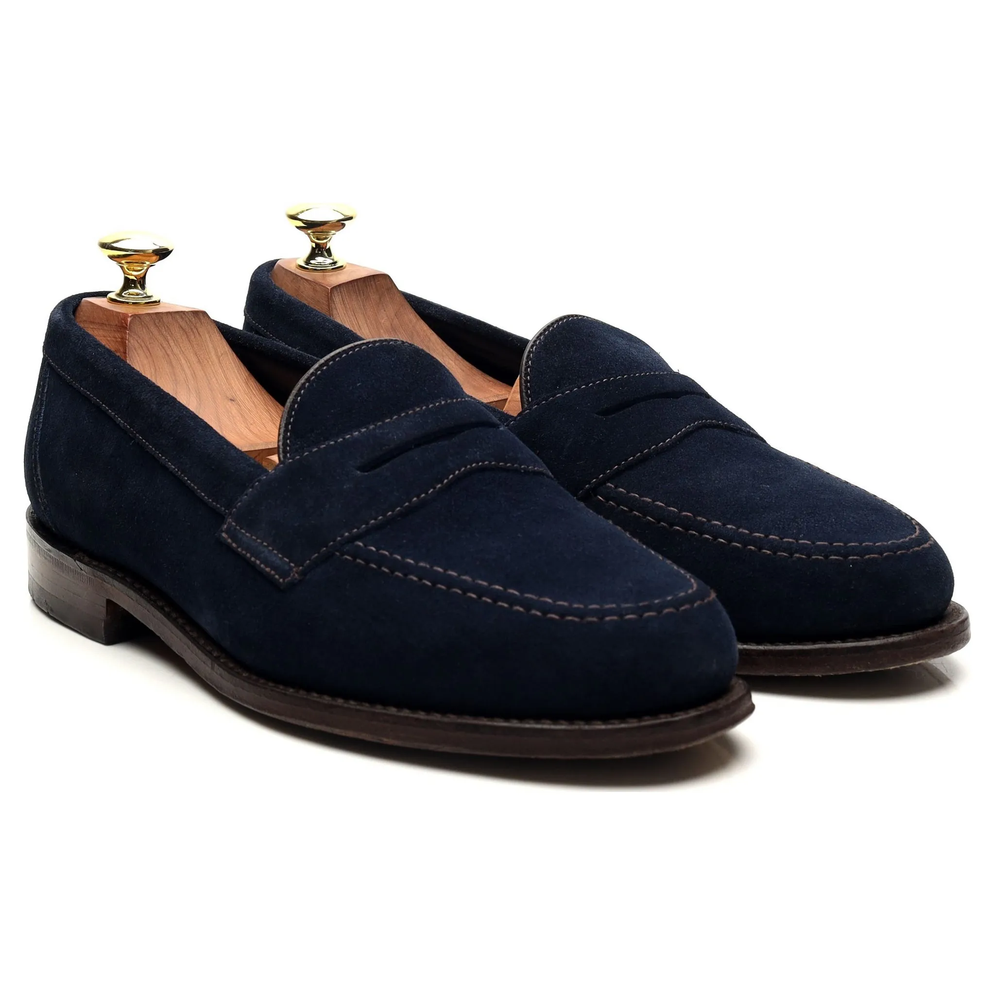 'Eton' Navy Blue Suede Loafers UK 7.5 F