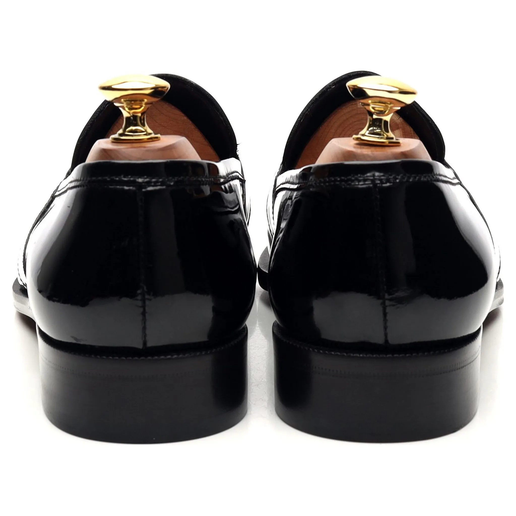 'Ettrick' Black Patent Leather Loafers UK 6.5