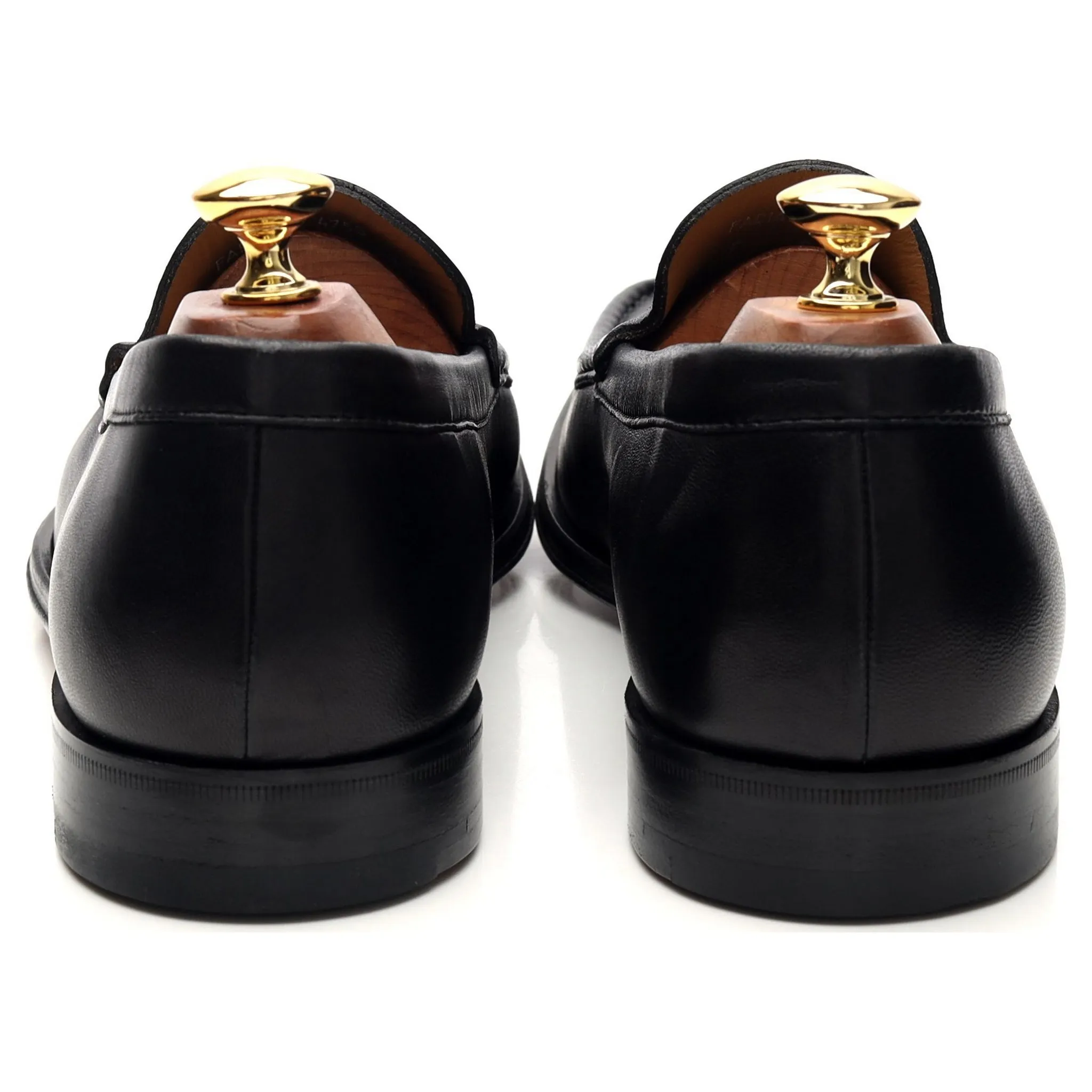 'Fabian' Black Leather Loafers UK 9 F