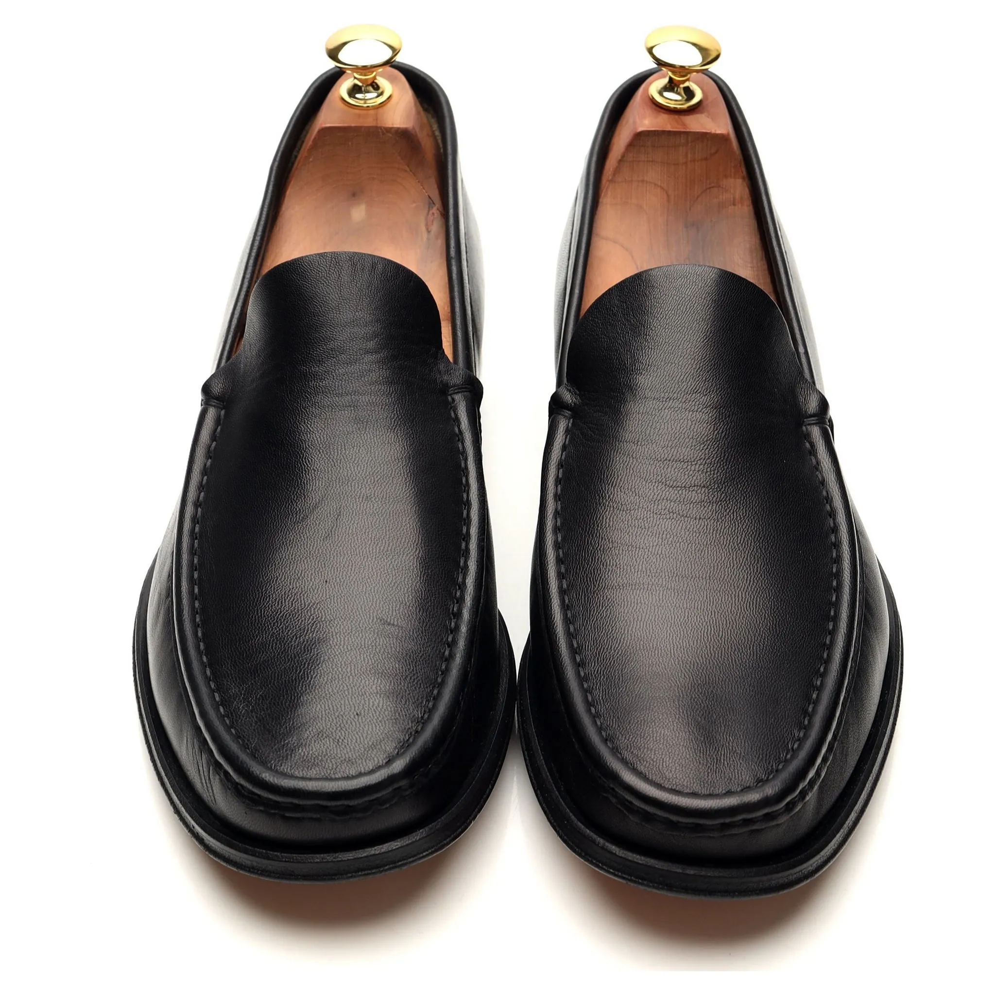 'Fabian' Black Leather Loafers UK 9 F